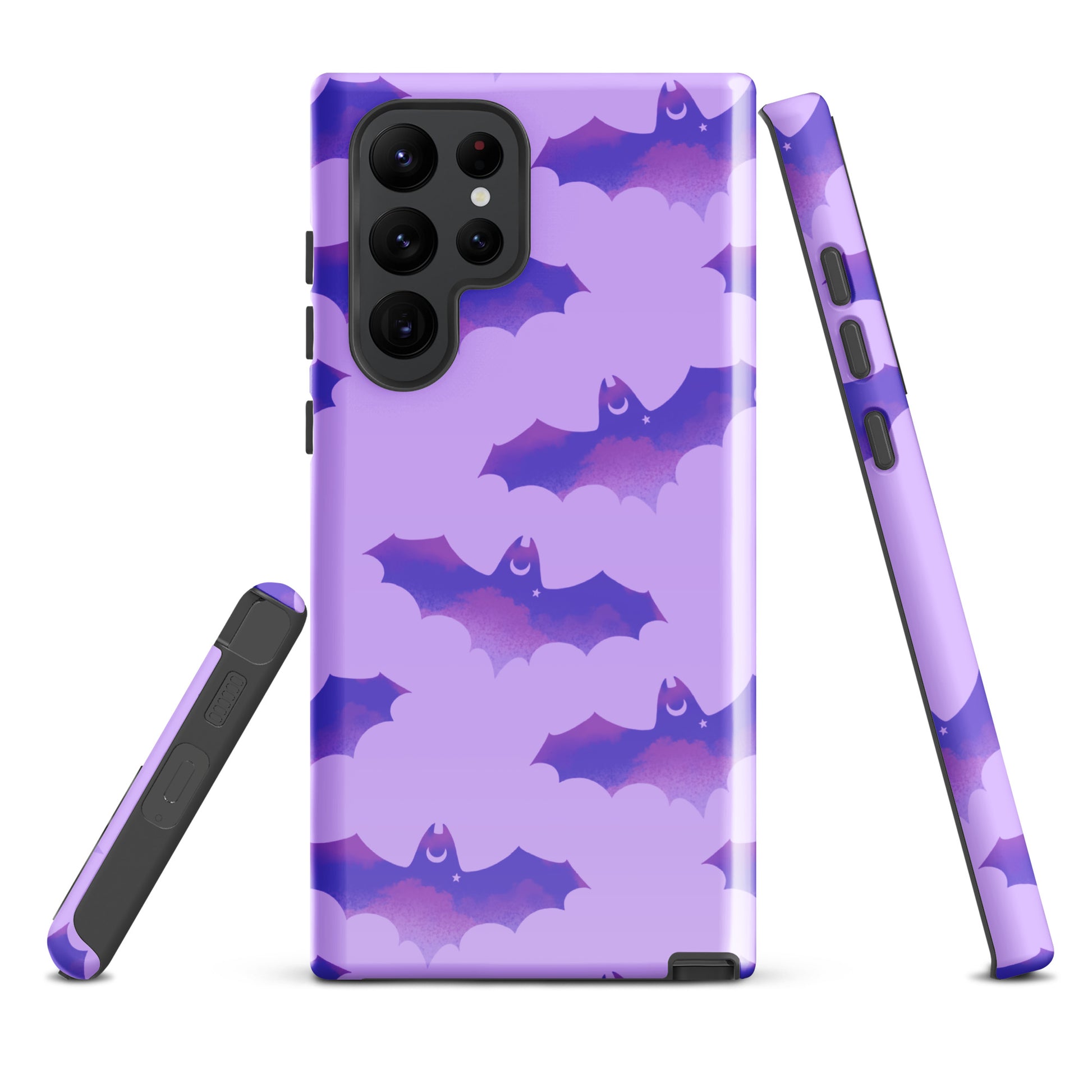 Morrigan Samsung® Tough Case features a stylish bat design, providing durability and protection for your phone.