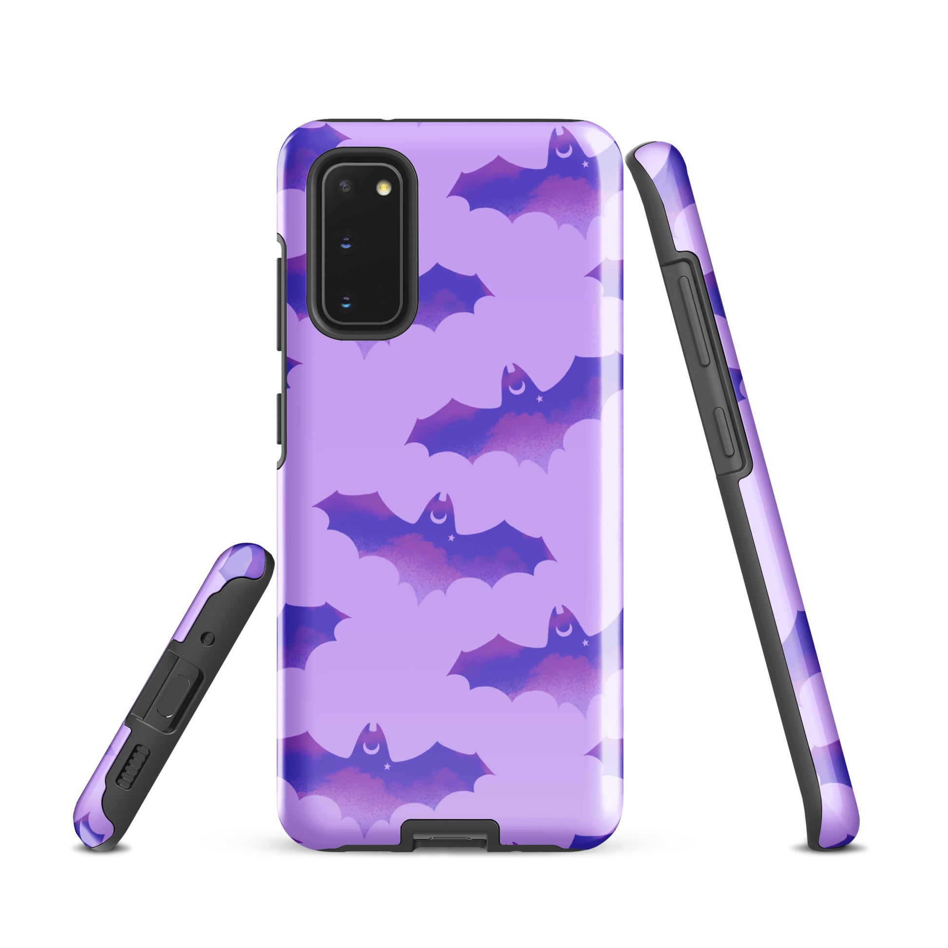 Stylish Morrigan Samsung® Tough Case features bat design, offering durability and protection for your phone.