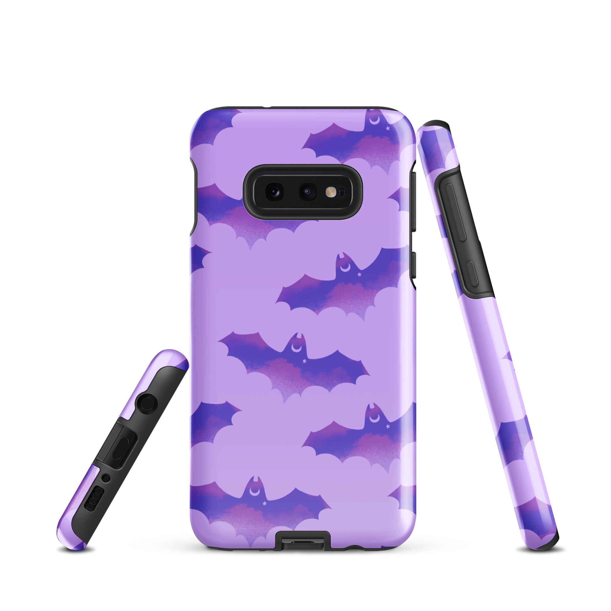 Morrigan Samsung® Tough Case features a stylish design with bats, offering durable protection for your phone.