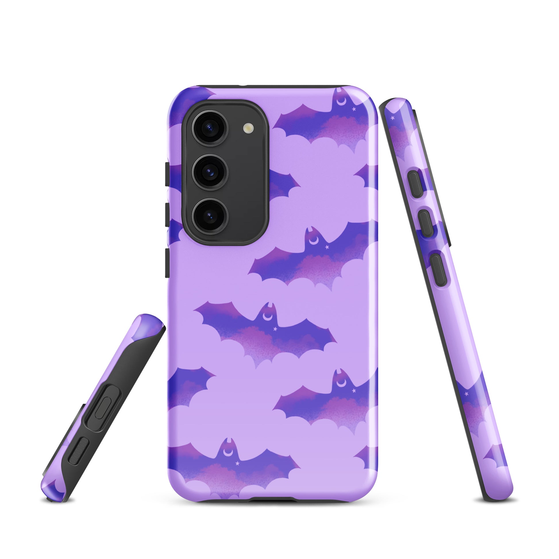 Stylish Morrigan Samsung® Tough Case with bat design, providing durable protection for your Galaxy S23.