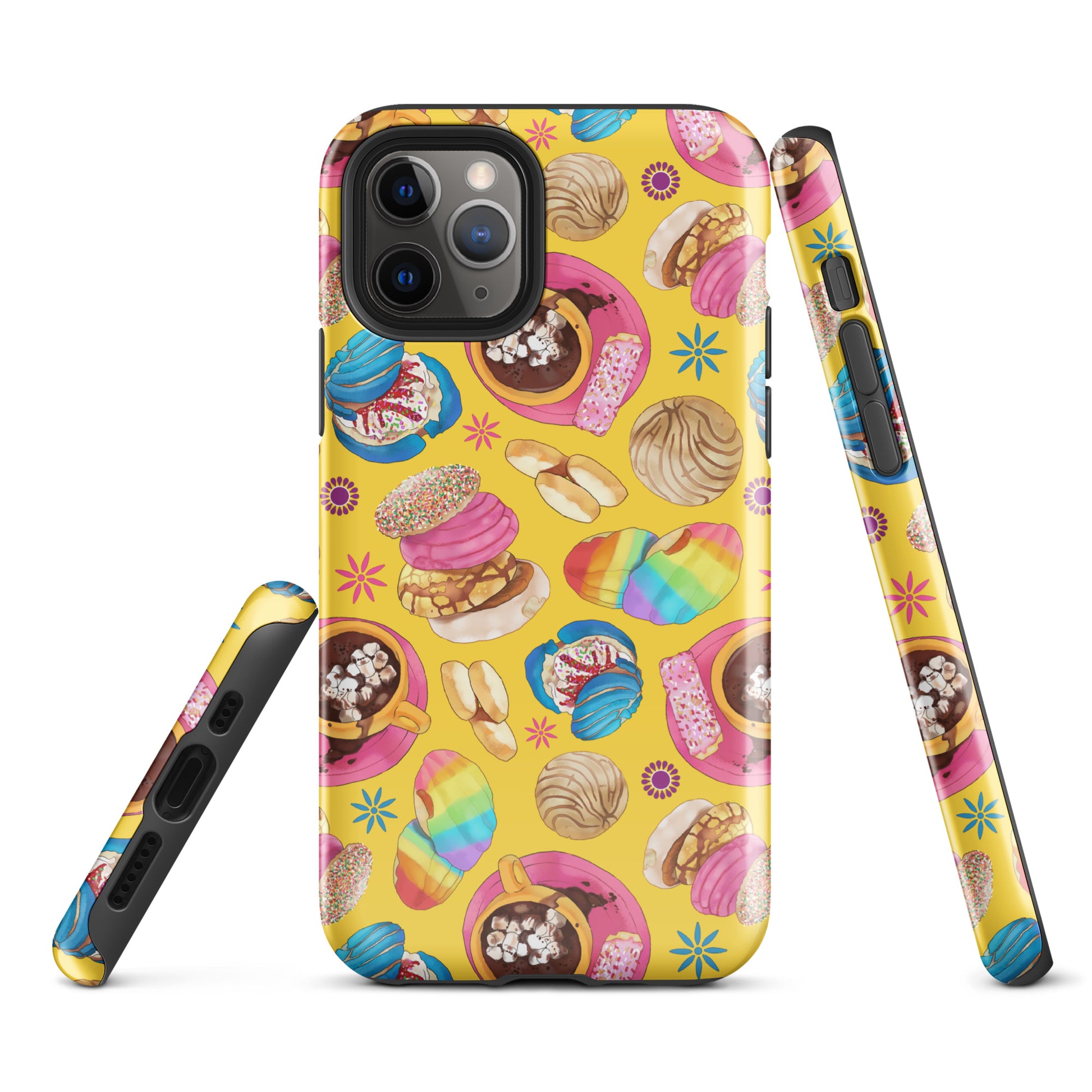 Stylish Pan Dulce iPhone® Tough Case features colorful dessert designs and durable dual-layer protection for your phone.