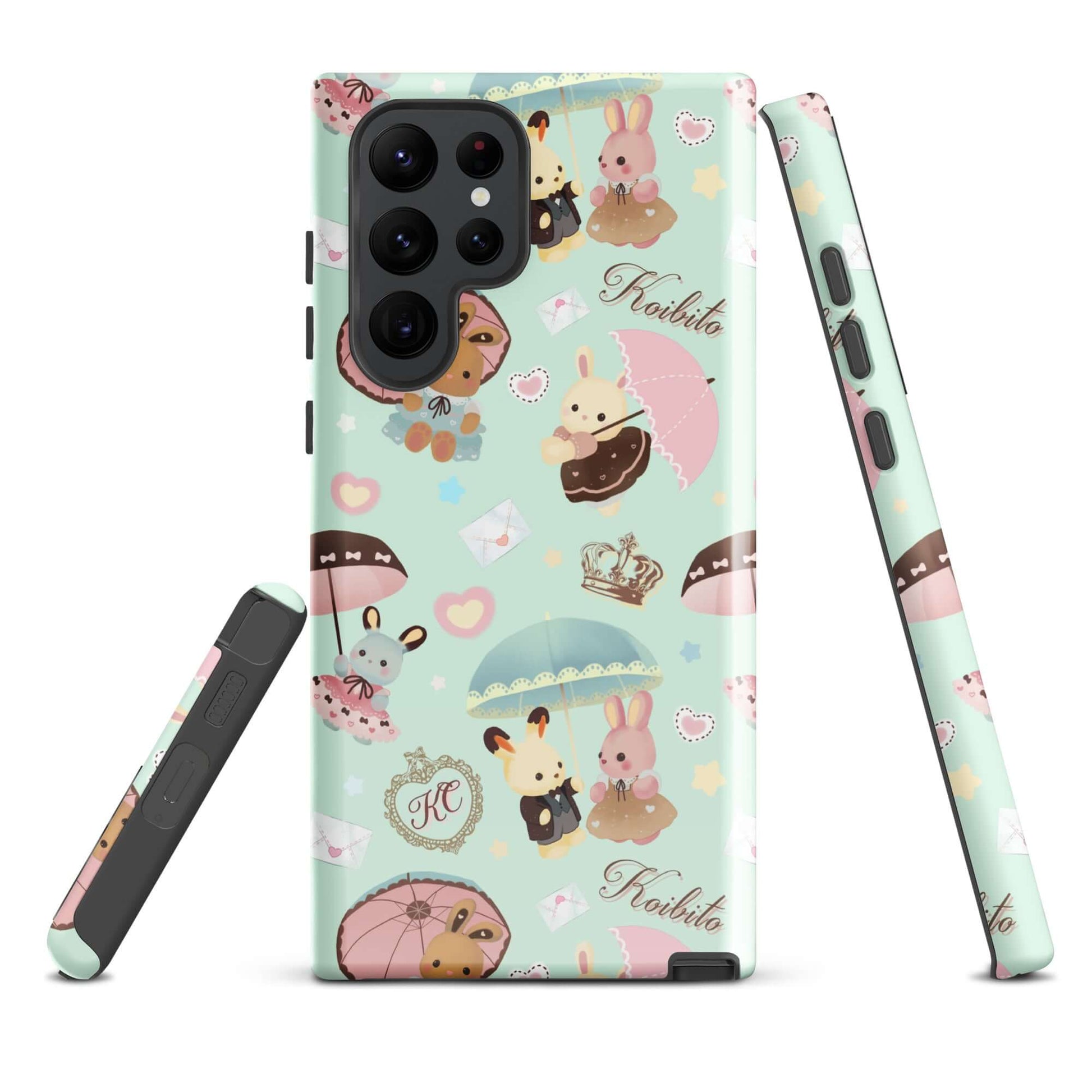 Stylishly protect your phone with the Parasol Bunny Samsung® Tough Case, featuring adorable bunny designs and dual-layer durability.