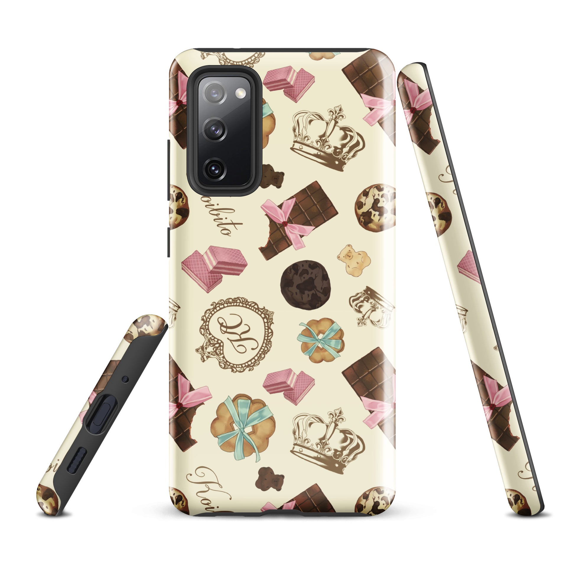 Stylish Royal Cookie Samsung® Tough Case featuring artful cookie and chocolate designs for ultimate phone protection.