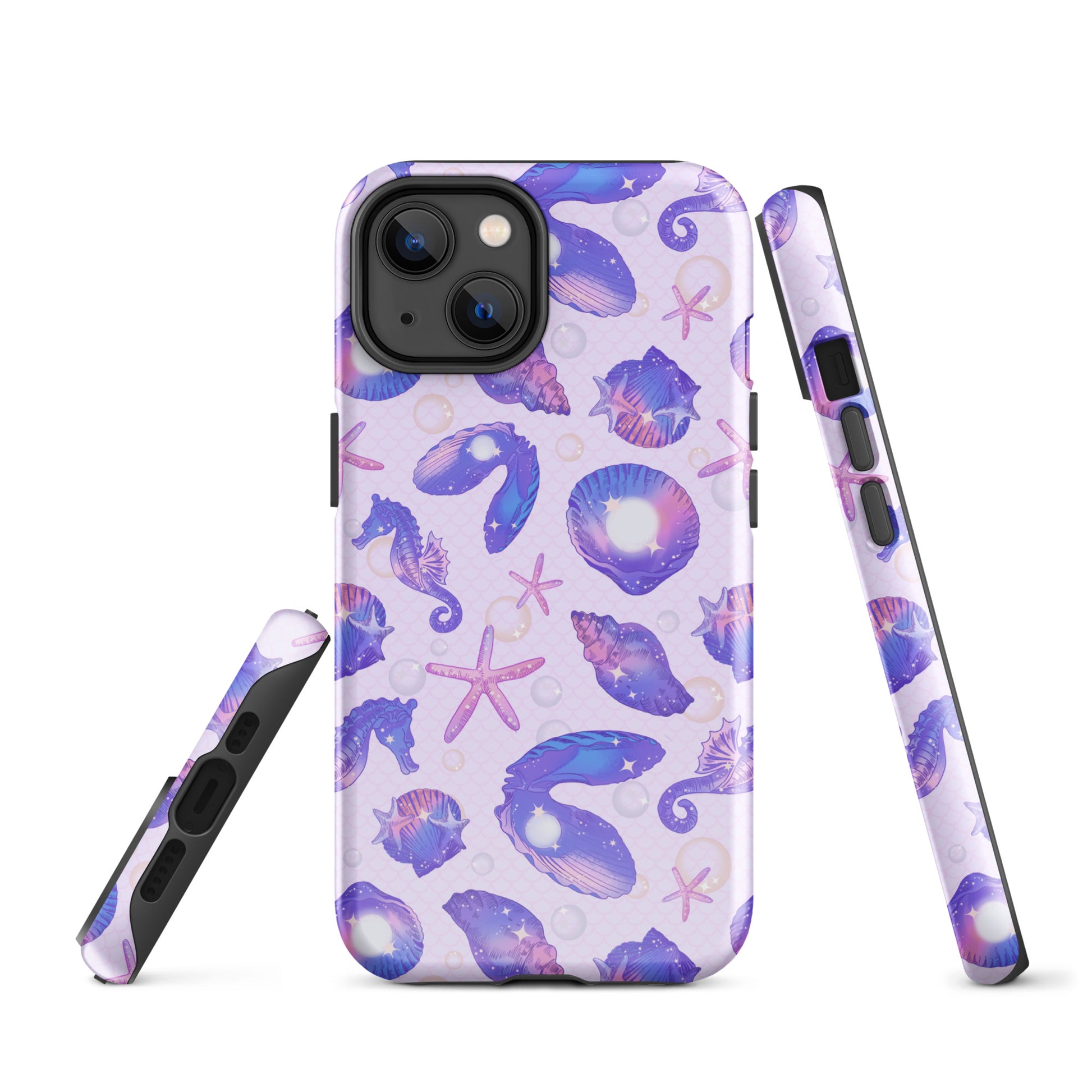 Durable Sea Princess iPhone® Tough Case with stunning seashell design for stylish protection and impact absorption.