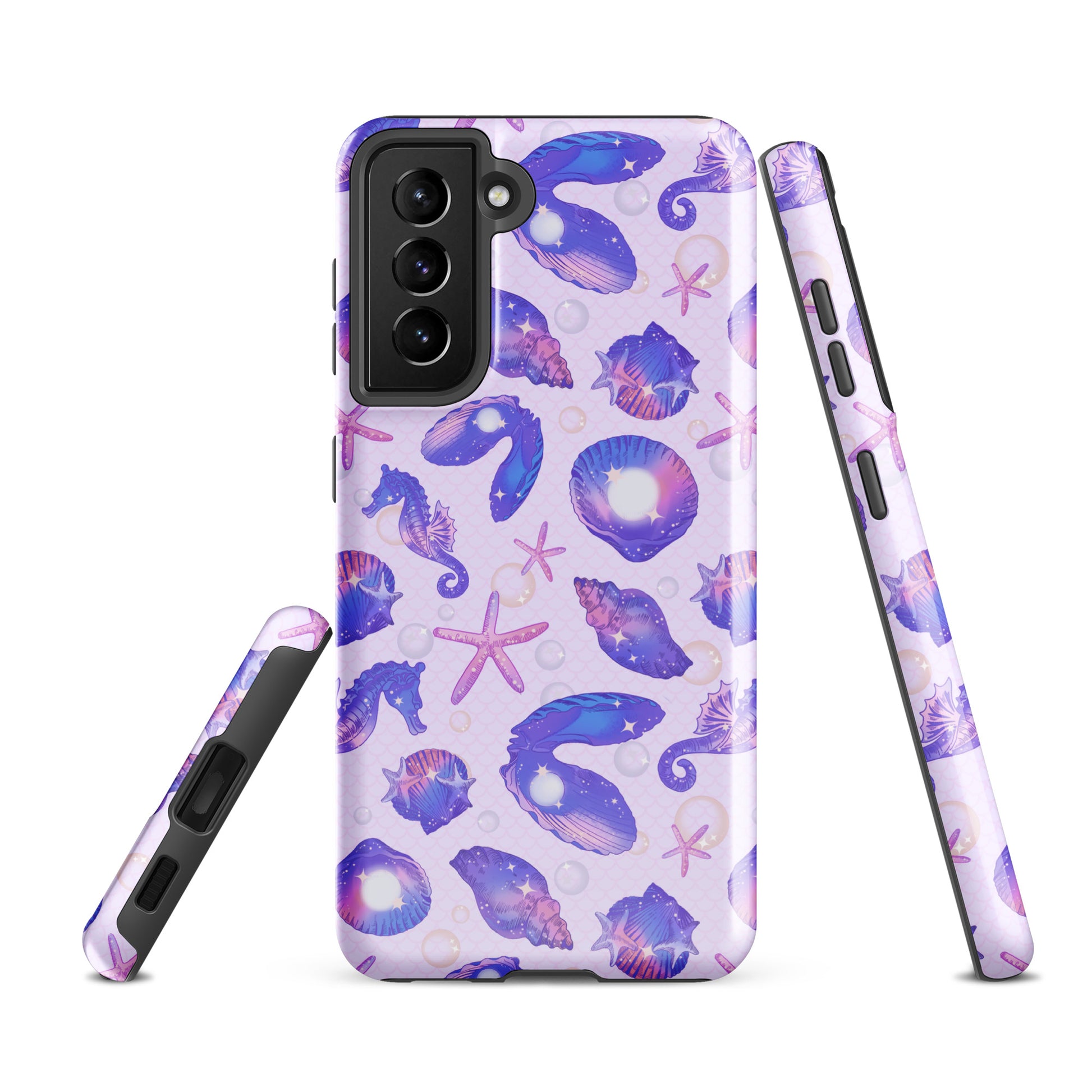 Stylishly protect your phone with the Sea Princess Samsung® Tough Case, featuring vibrant seashell designs and dual-layer durability.