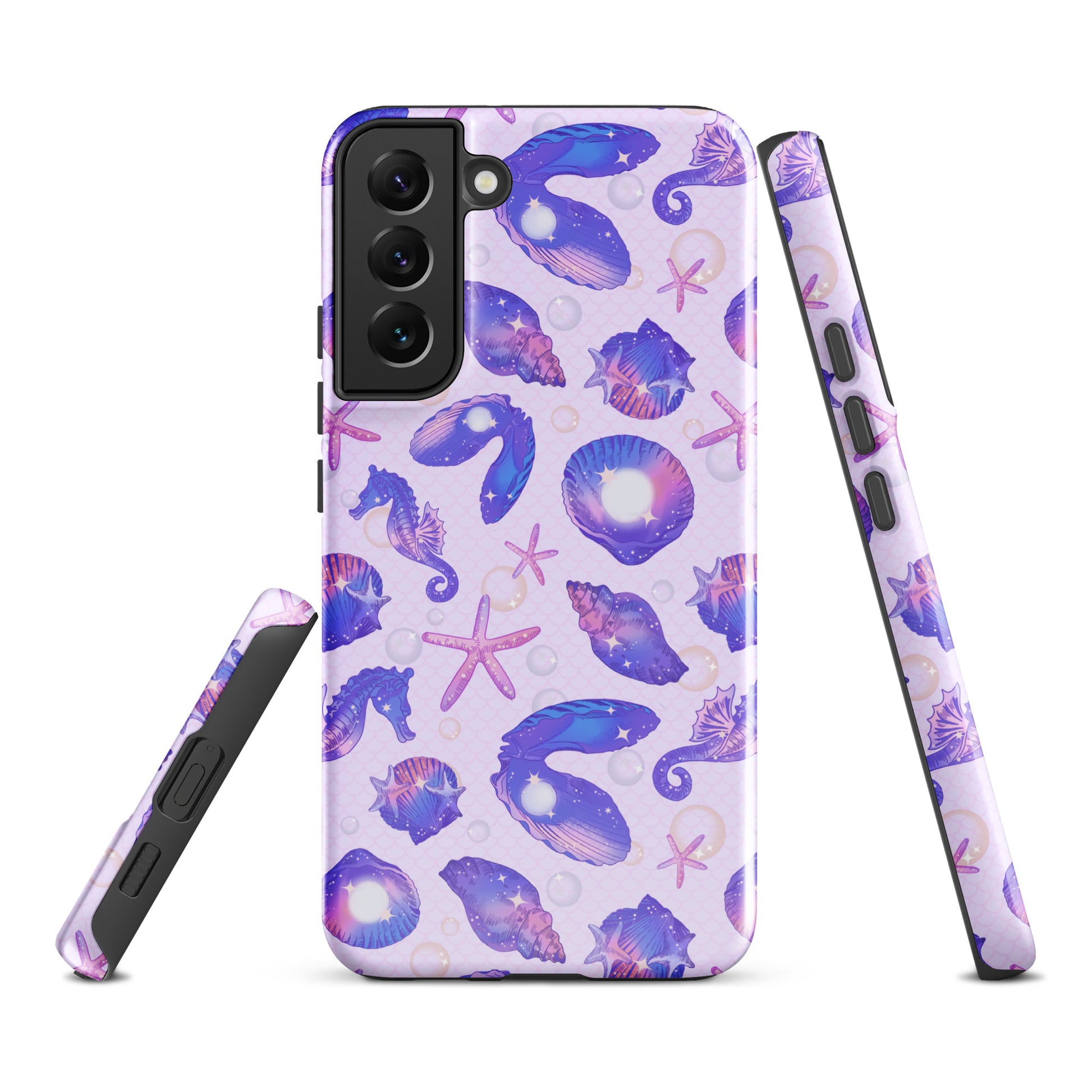 Sea Princess Samsung® Tough Case showcasing vibrant seashell designs, combining art with durable phone protection.