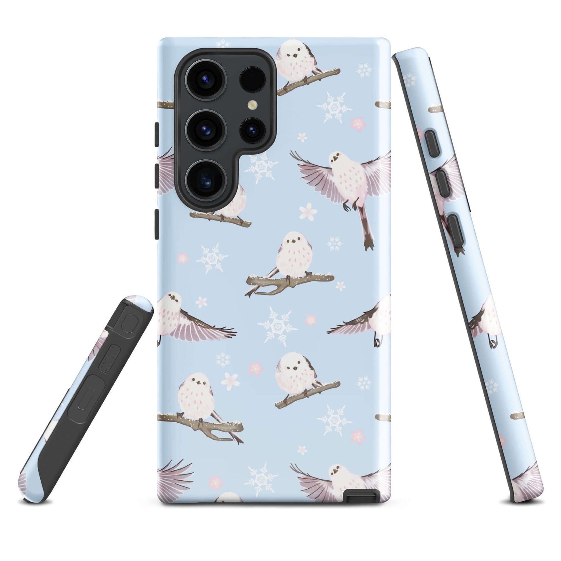Stylish Snow Bird Samsung® Tough Case featuring a beautiful design, offering durability and impact protection.