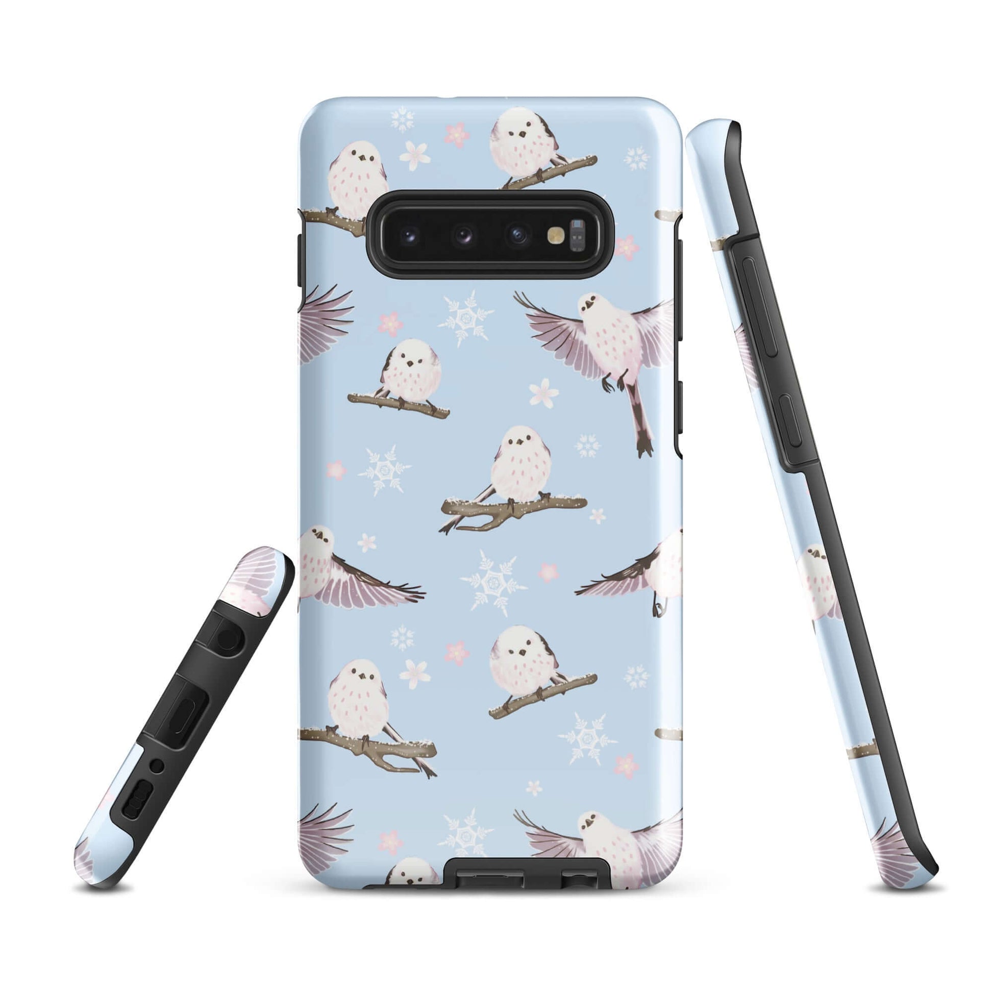 Stylish Snow Bird Samsung® Tough Case features impact-resistant materials for ultimate protection and charm.