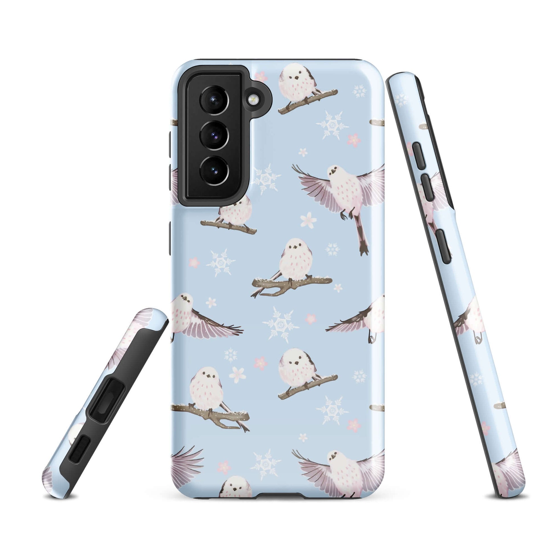 Stylish Snow Bird Samsung® Tough Case featuring a unique design with impact resistance and dual-layer protection.