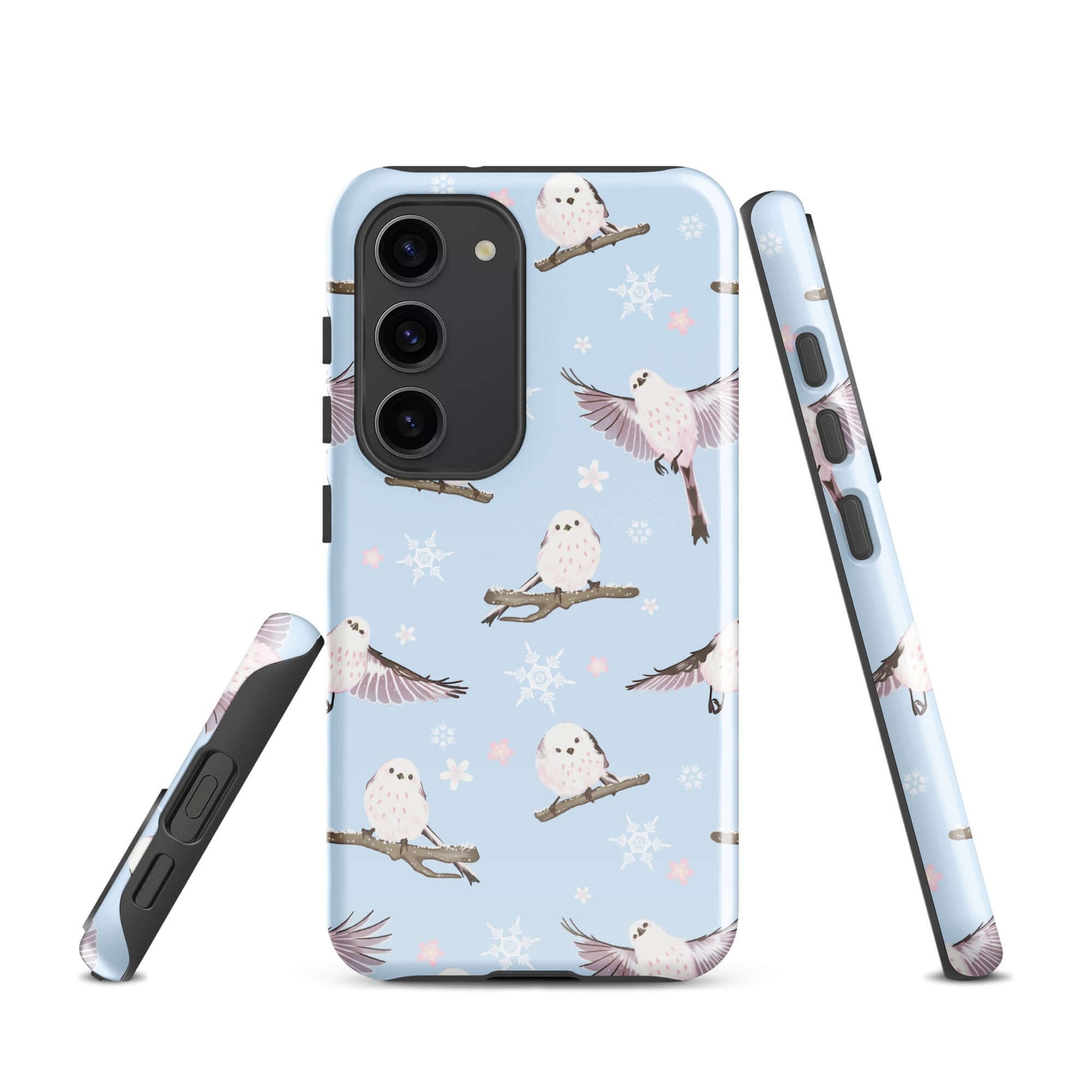 Protect your Samsung with the Snow Bird Samsung® Tough Case, showcasing a stylish bird design and durable dual-layer protection.