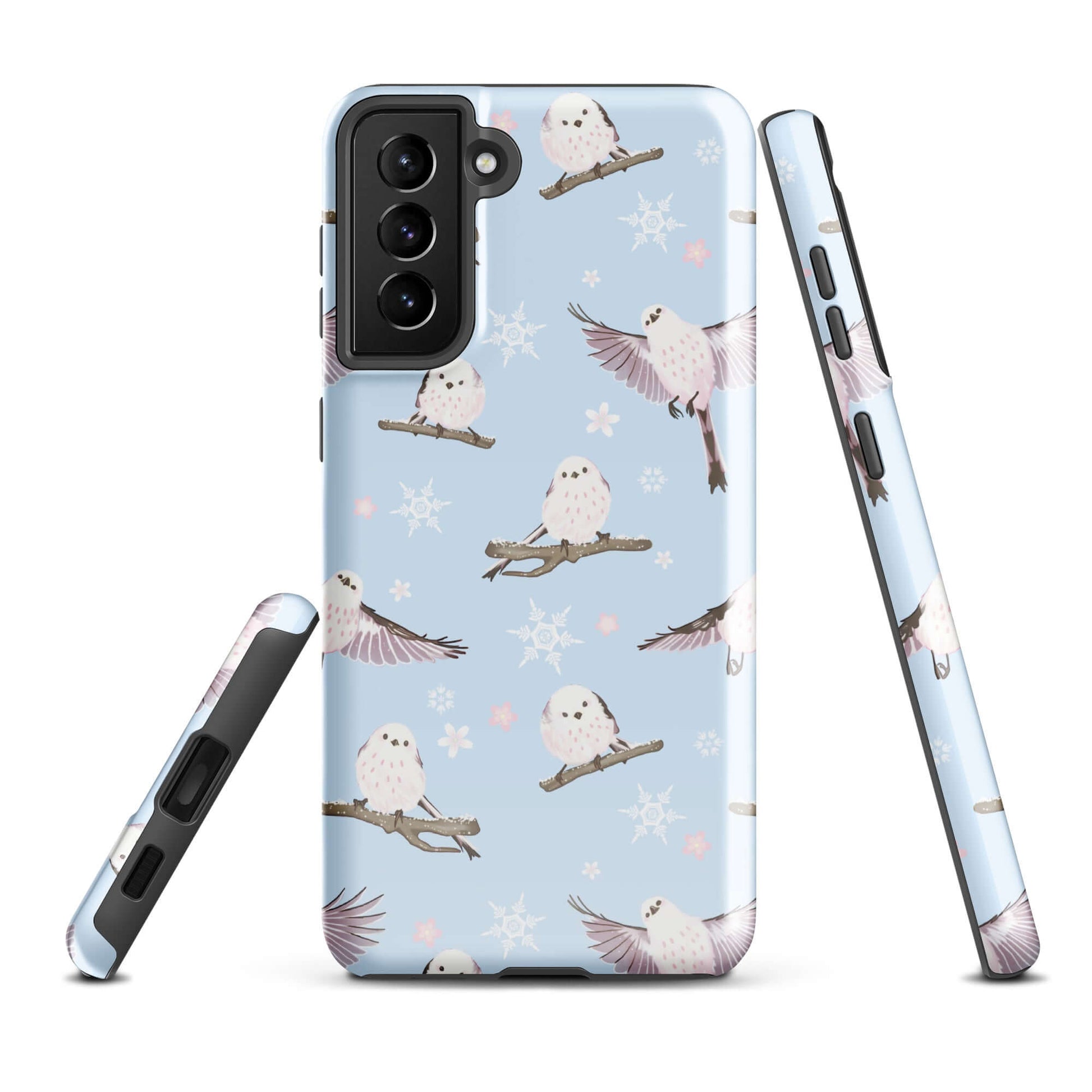 Snow Bird Samsung® Tough Case features a stylish design, ensuring your phone stays safe and protected in style.