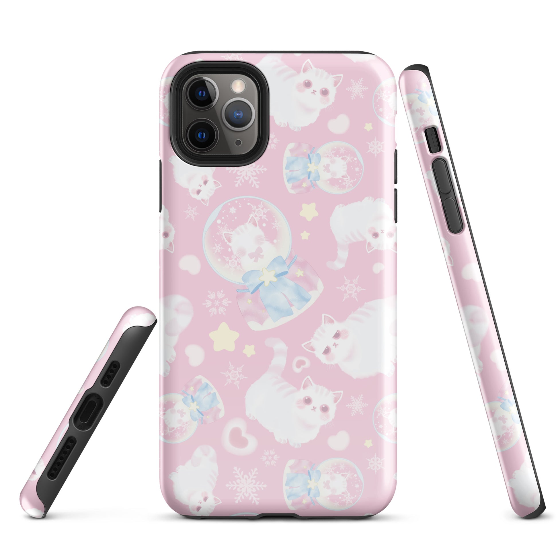 Snow Kitten iPhone® Tough Case features adorable kitten designs for stylish, durable phone protection. Perfect for pet lovers!