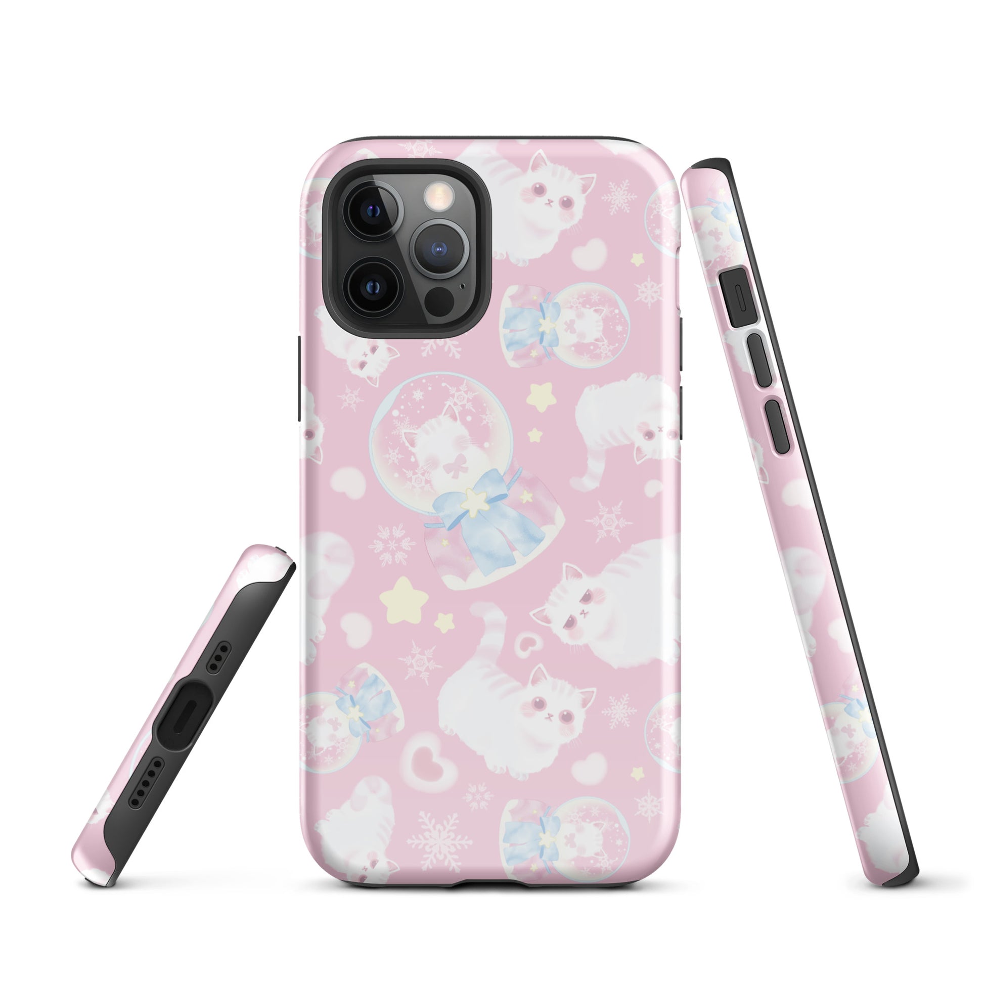 Snow Kitten iPhone® Tough Case features adorable kittens on a durable, stylish design for ultimate phone protection.