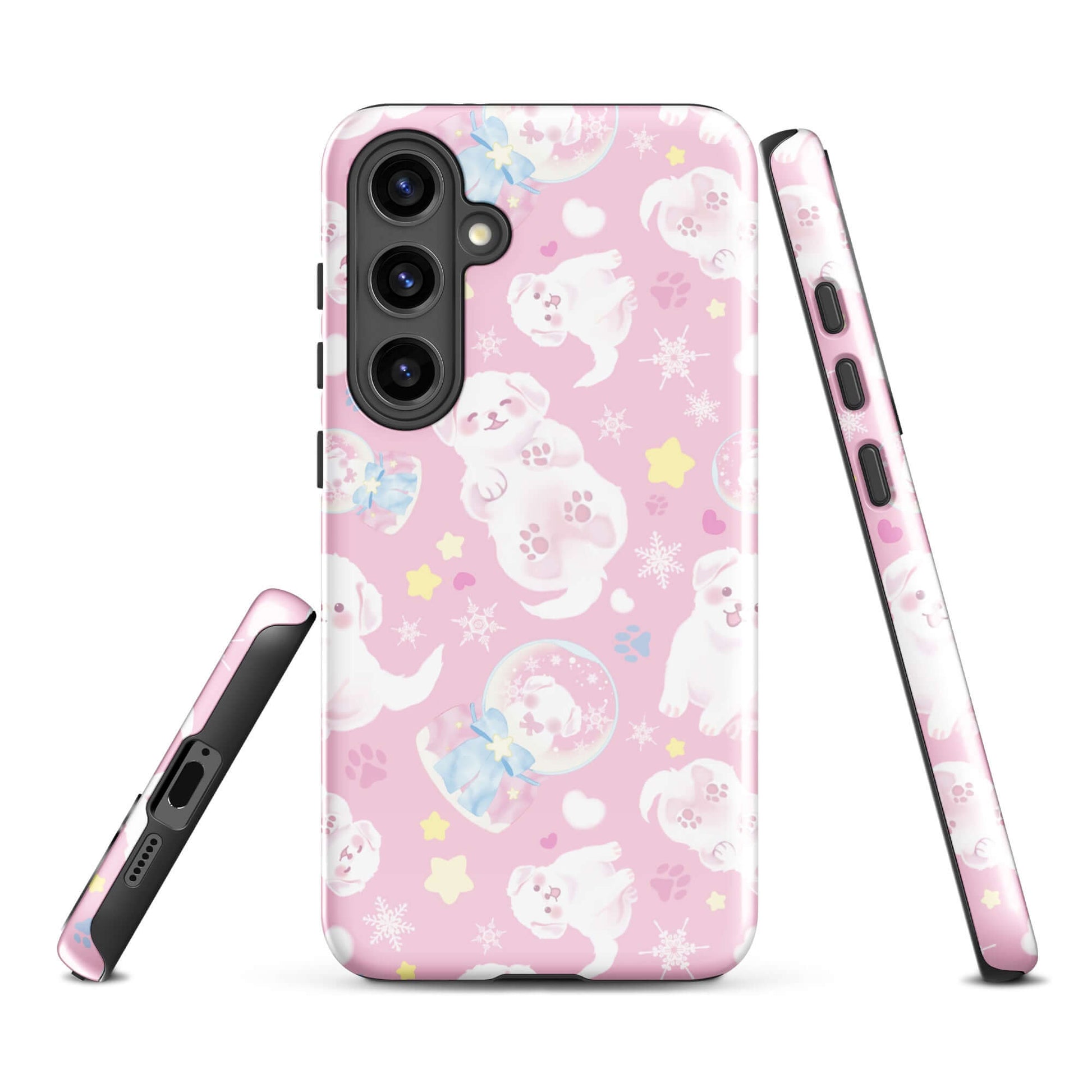 Stylish Snow Puppy Samsung® Tough Case featuring a cute puppy pattern, perfect for durable phone protection.