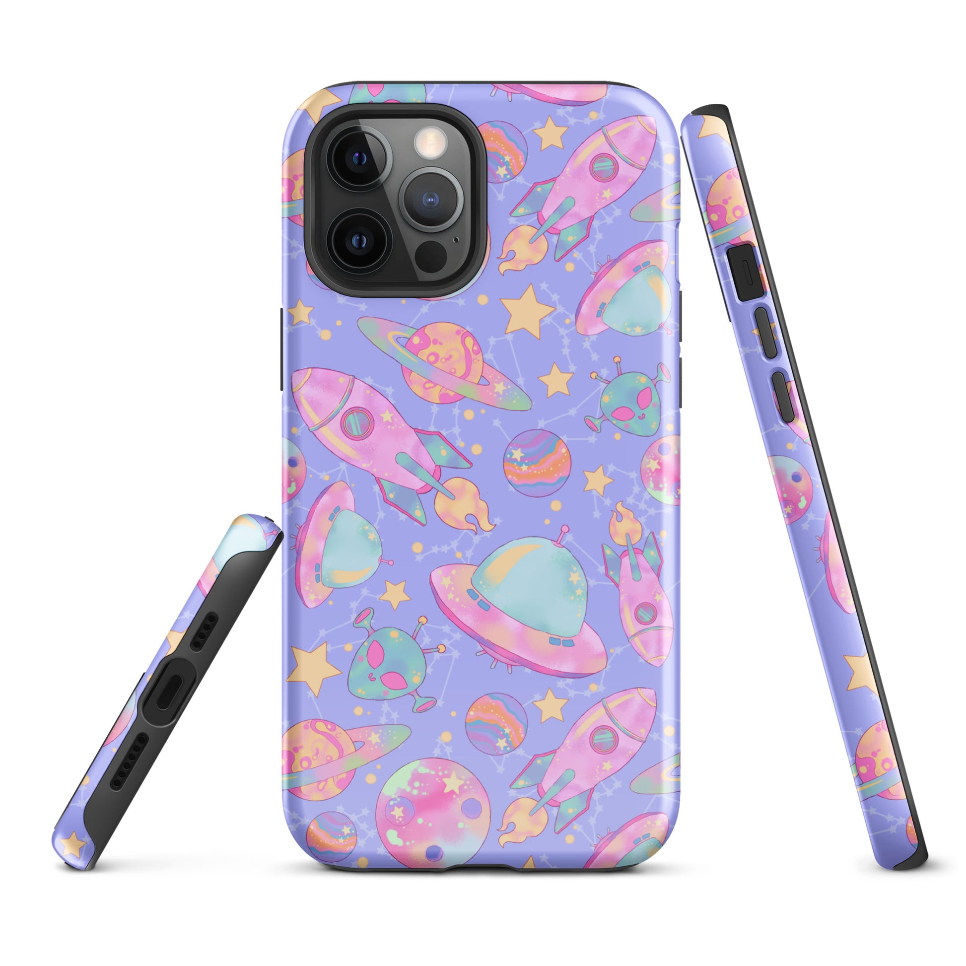Colorful Space iPhone® Tough Case with a unique design, combining style and durability for your device protection.