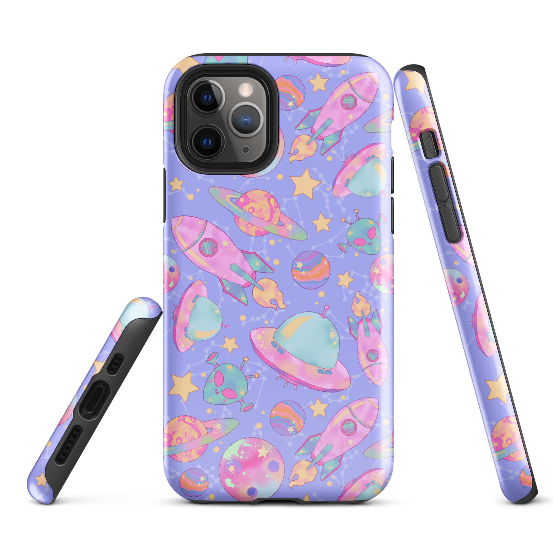 Durable Space iPhone® Tough Case featuring a vibrant cosmic design to protect your device in style.