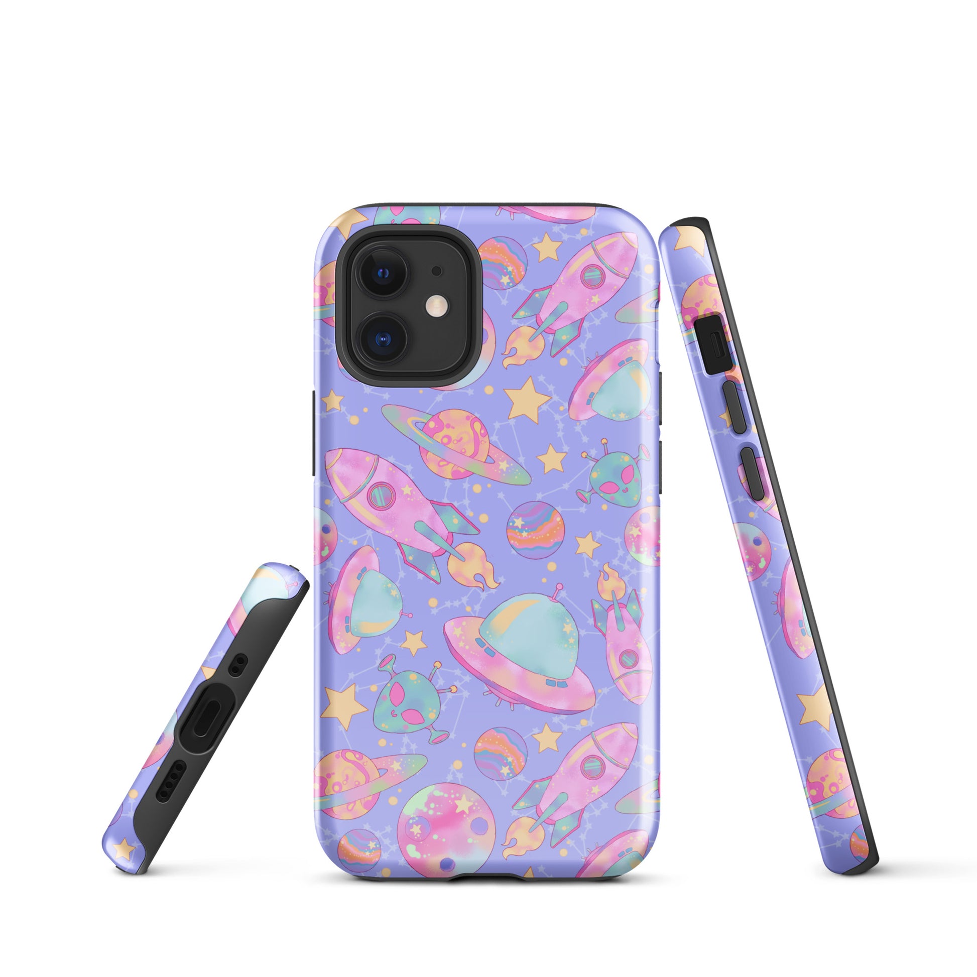 Protect your phone in style with the Space iPhone® Tough Case featuring a vibrant space print design.