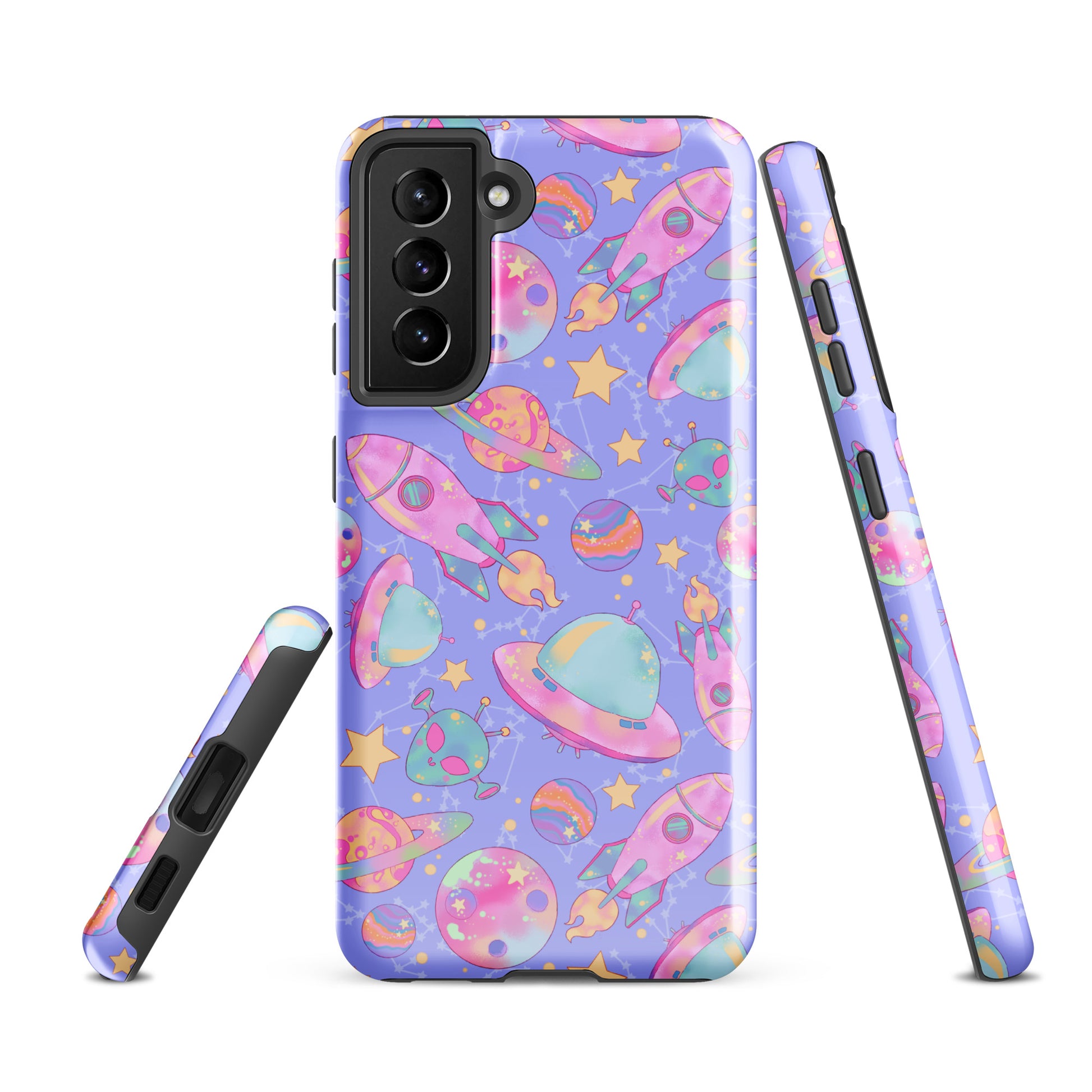 Protect your phone in style with the Space Samsung® Tough Case featuring vibrant galaxy designs.