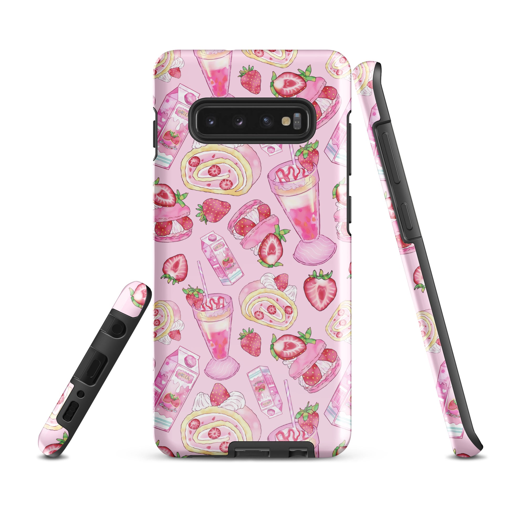 Colorful Strawberry Samsung® Tough Case featuring desserts, impact-resistant for stylish phone protection.