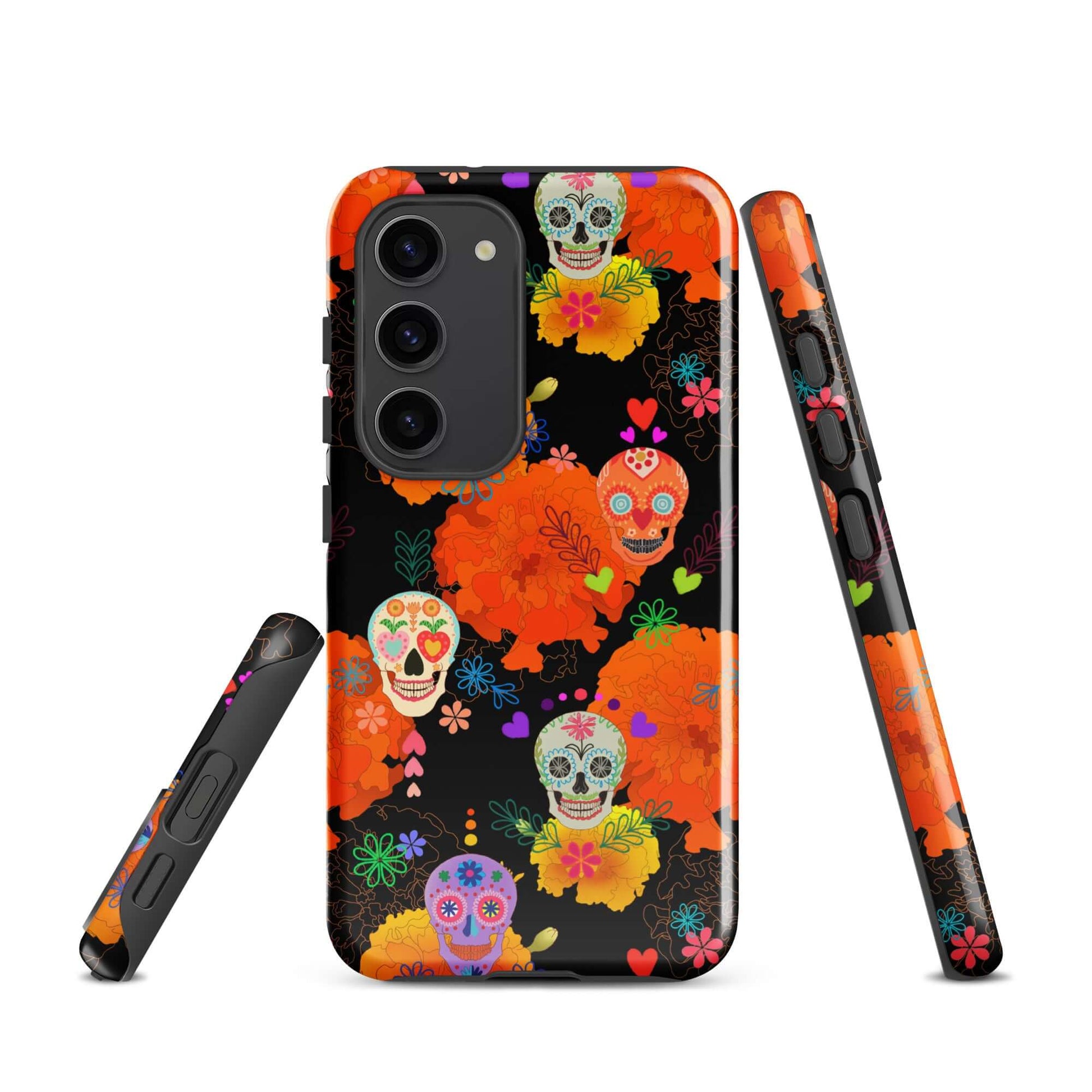 Brightly designed Sugar Skull Samsung® Tough Case showcases impact-resistant protection for your phone. Perfect blend of art and durability.