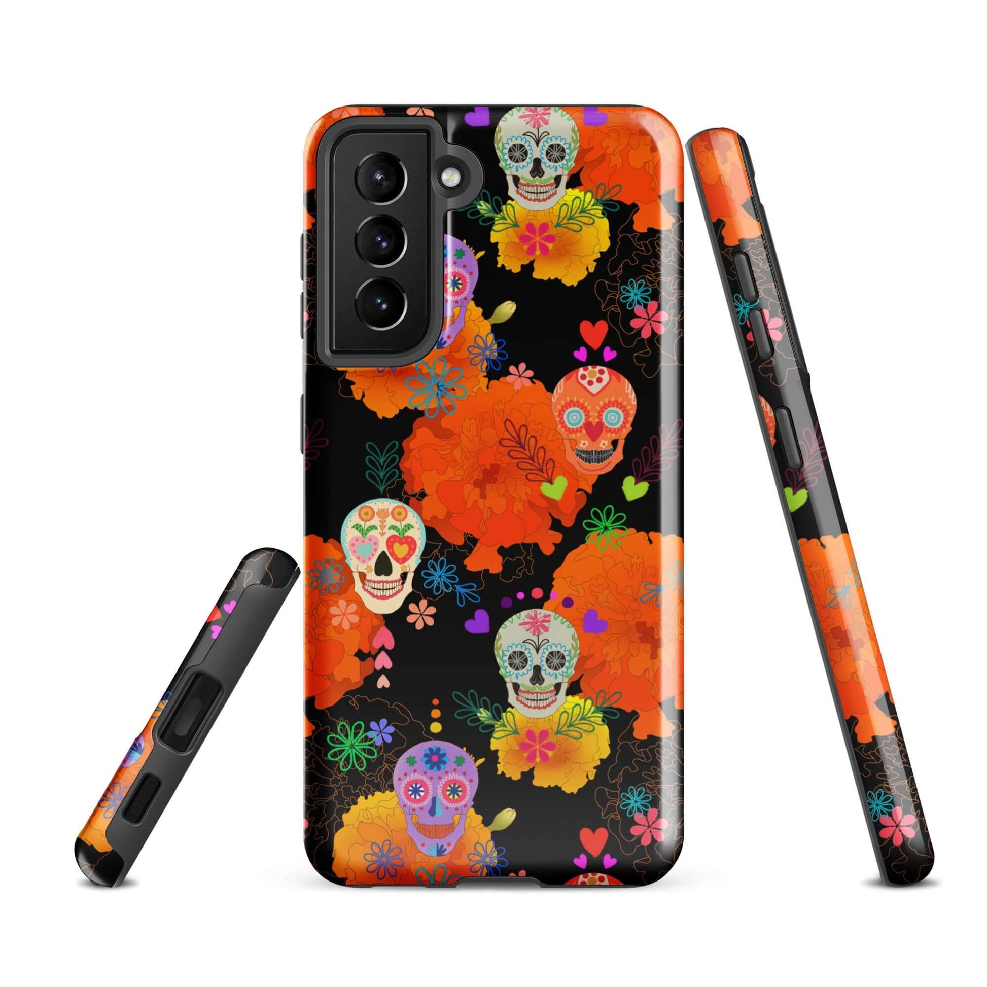 Vibrant Sugar Skull Samsung® Tough Case offers stylish protection with impact-resistant materials for your phone.