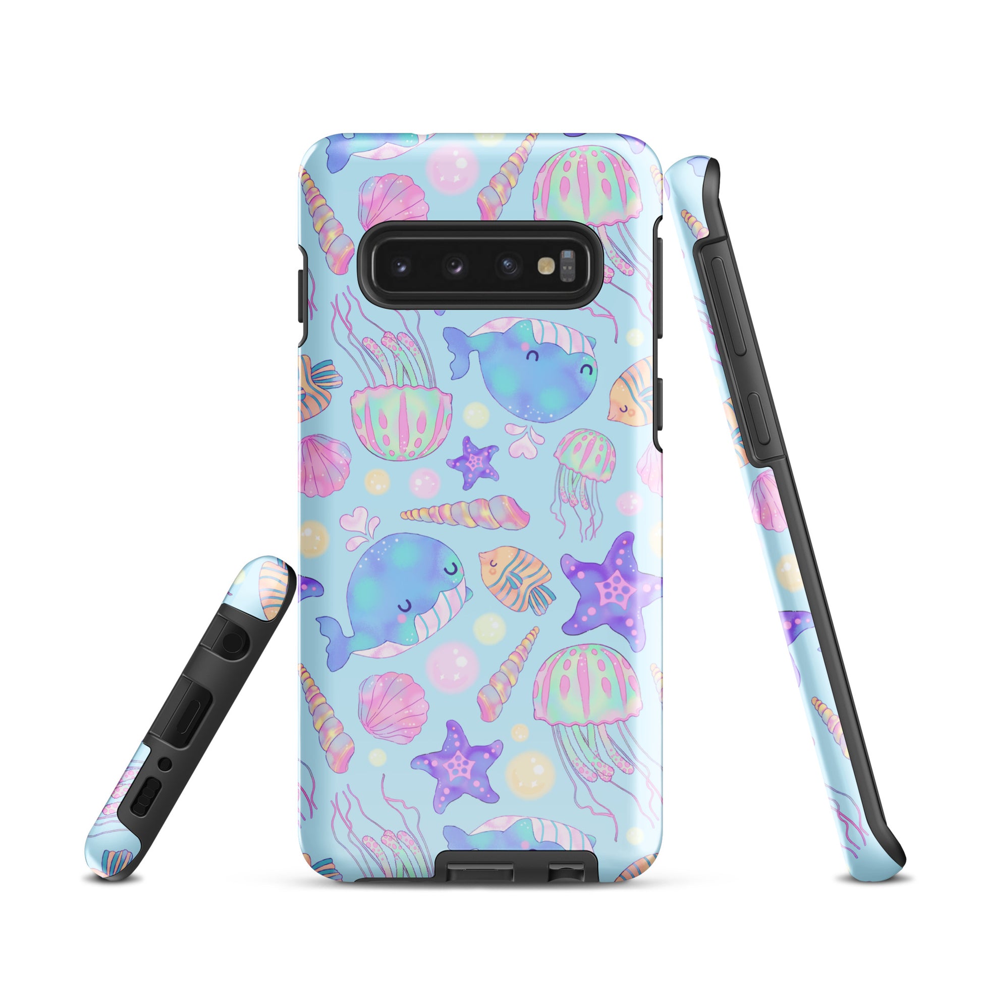 Colorful Under the Sea Samsung® Tough Case featuring marine life and a durable design for ultimate phone protection.