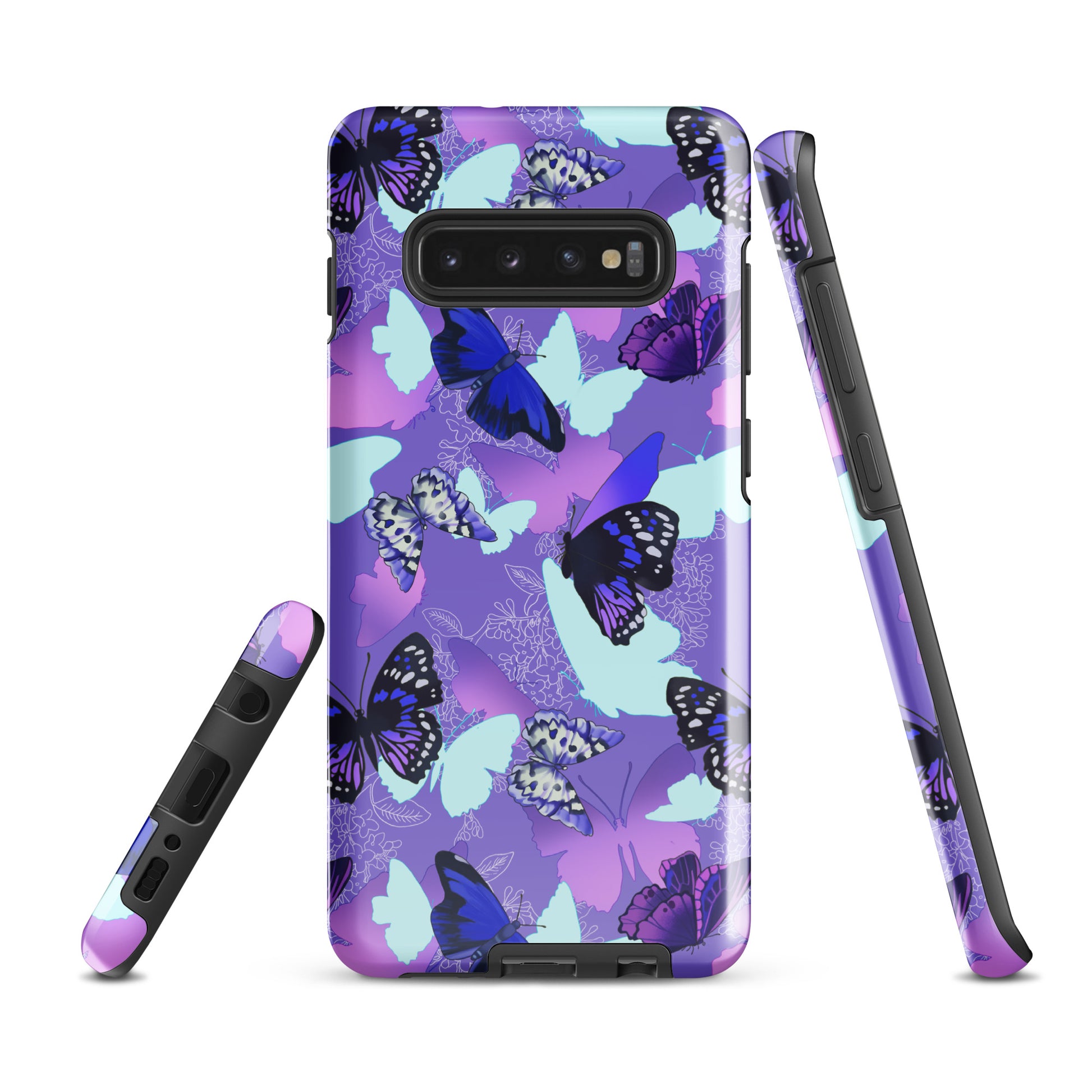 Colorful Butterfly Samsung® Tough Case showcases a stylish design while providing excellent protection for your phone.