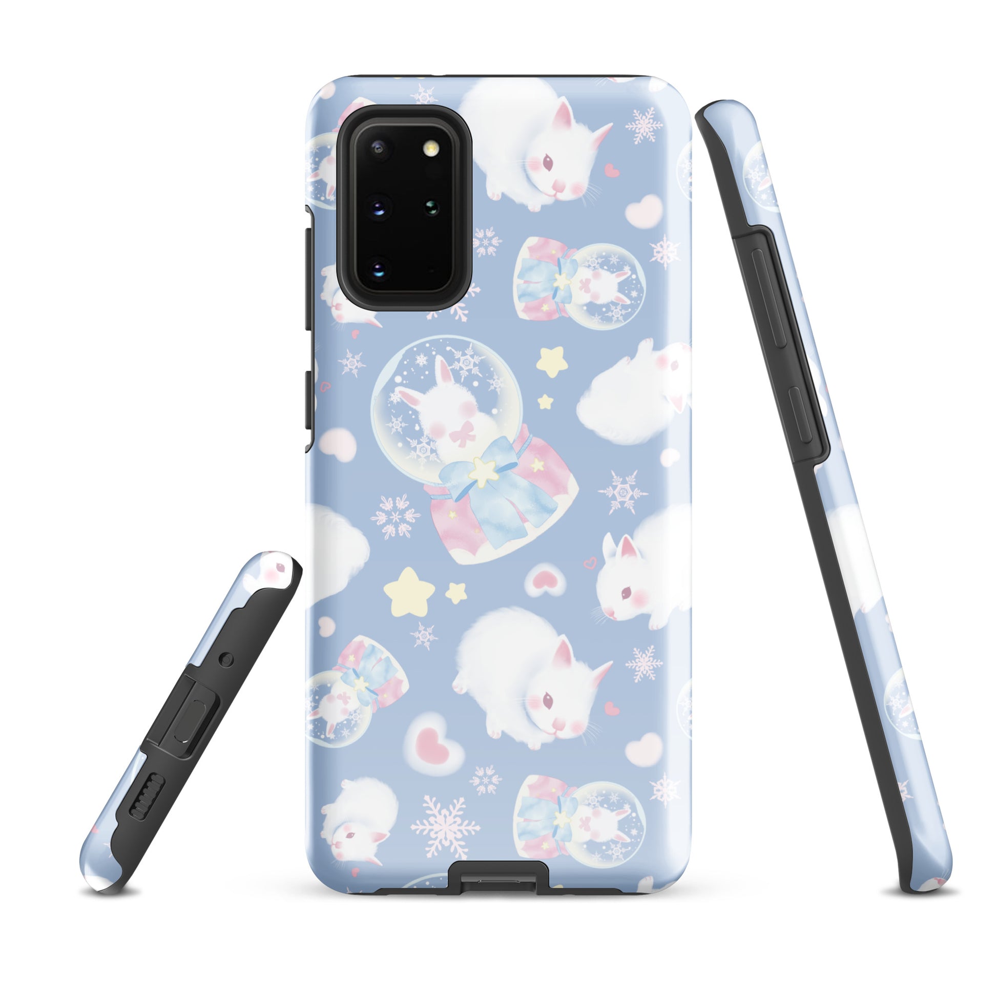 Snow Bunny Samsung® Tough Case features a whimsical design with bunnies, ensuring style and protection for your phone.