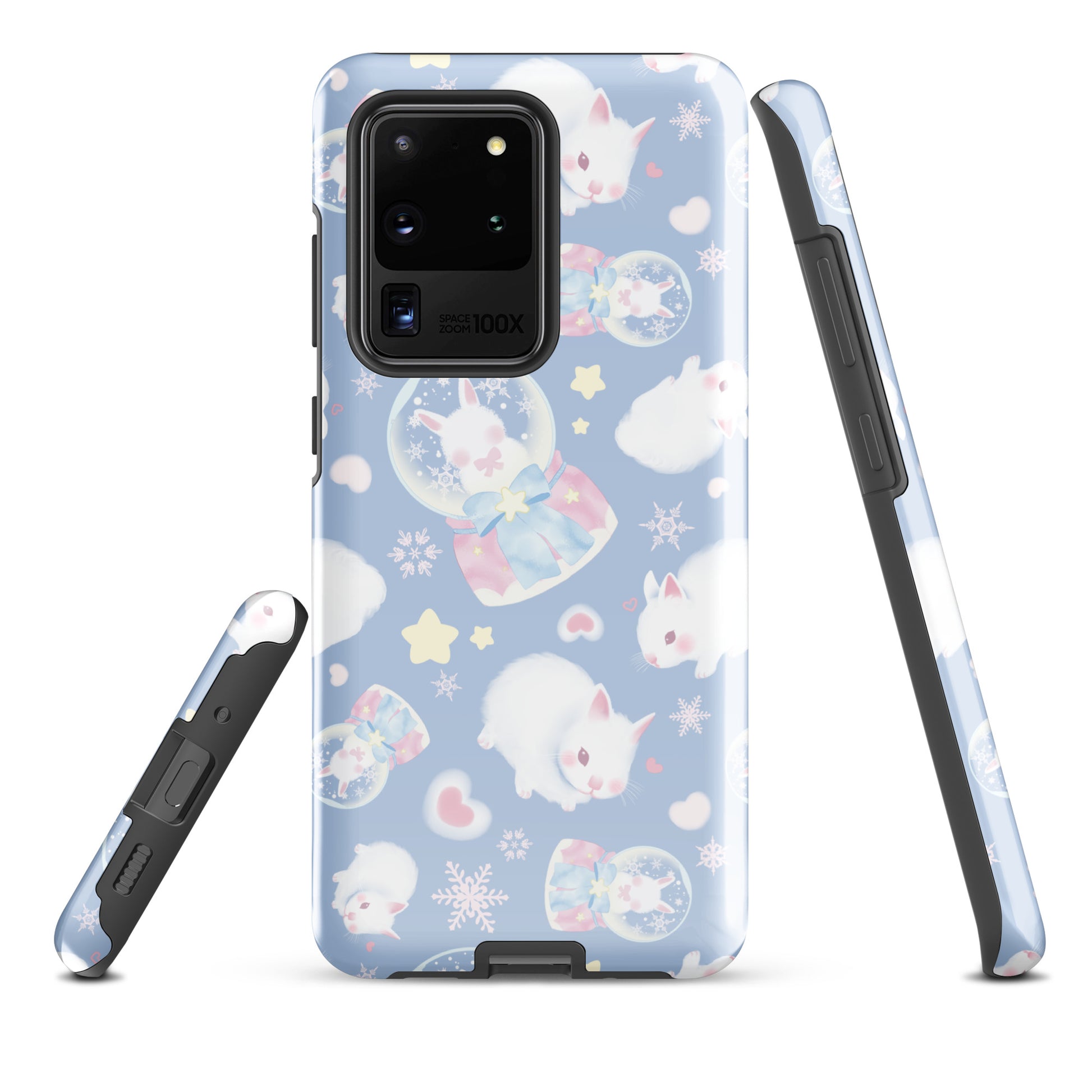 Stylish Snow Bunny Samsung® Tough Case showcases adorable bunnies, offering protection and a unique design for your phone.