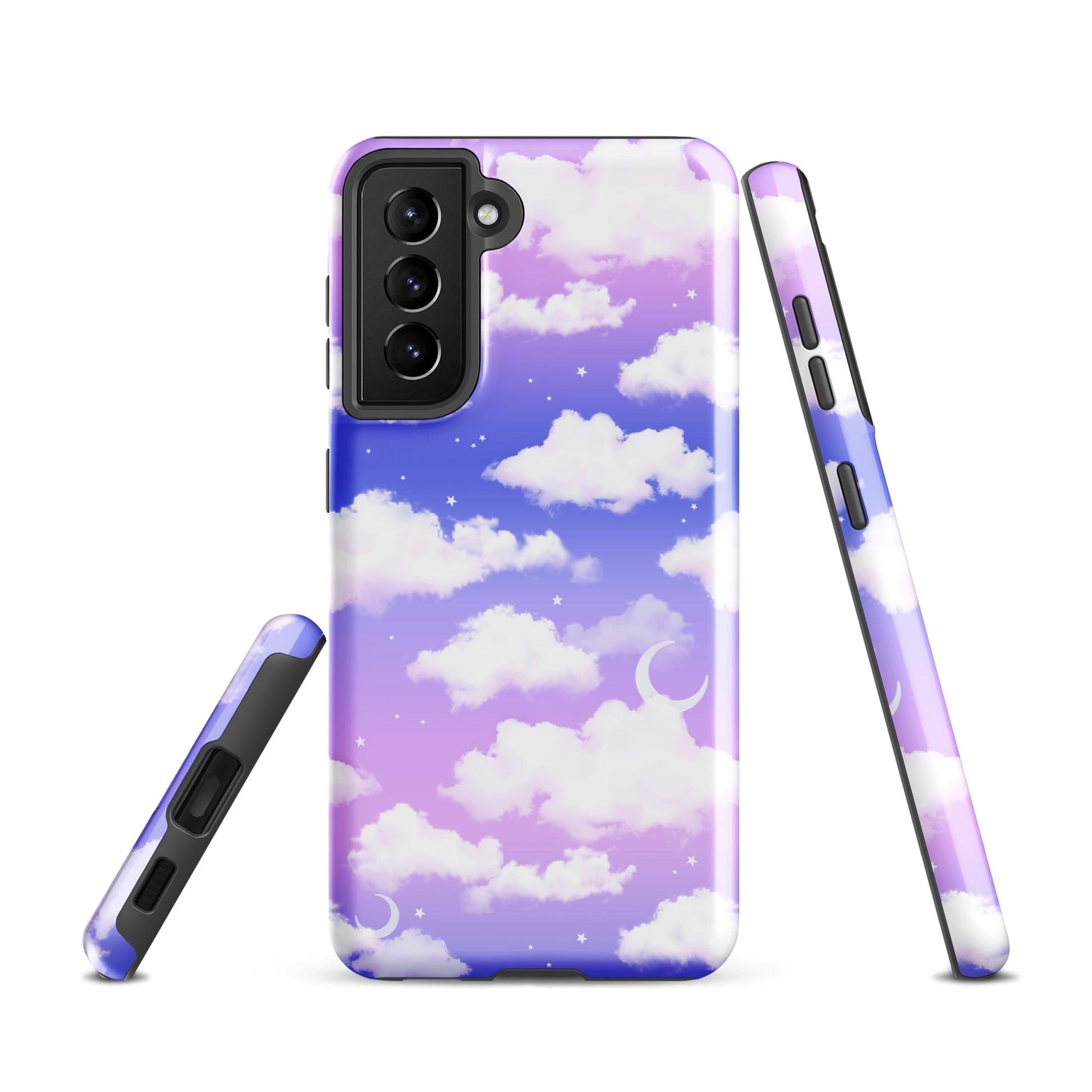 Stylish Cloudy Sky Samsung® Tough Case showcasing a beautiful cloud design, perfect for protection and aesthetic appeal.