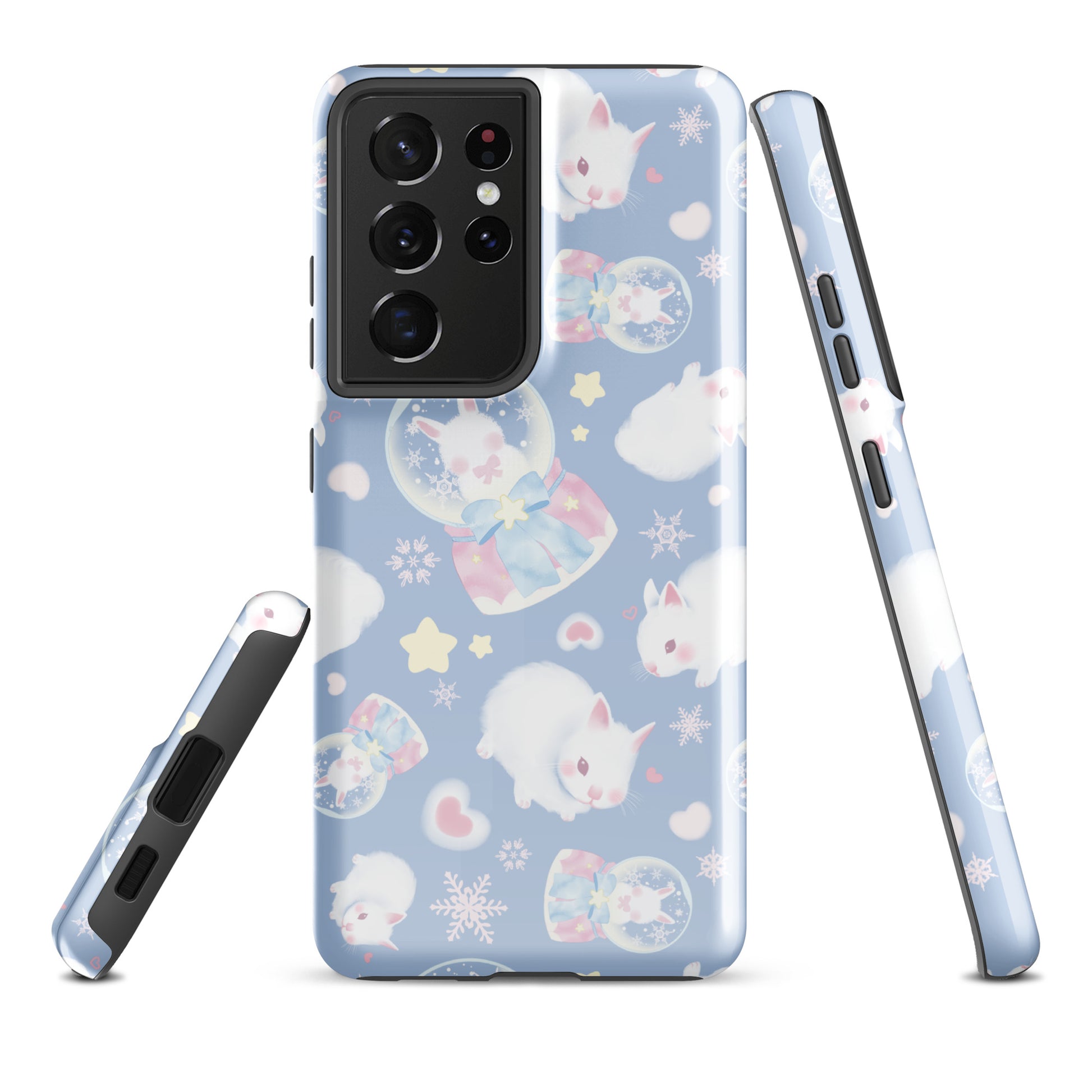 Stylish Snow Bunny Samsung® Tough Case featuring adorable bunnies, providing protection and artful design for your phone.