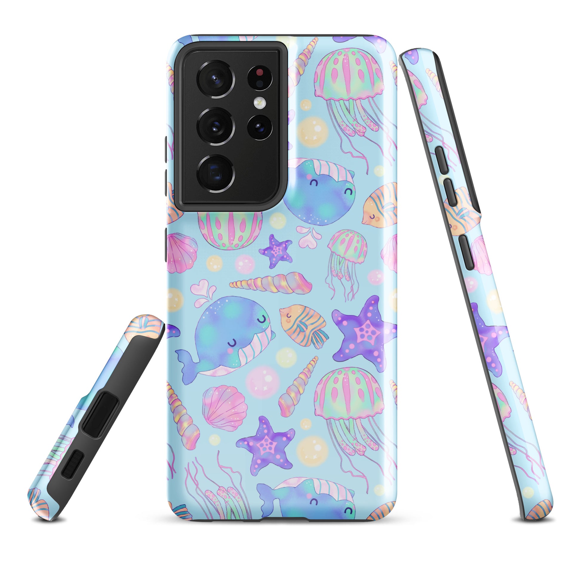 Colorful Under the Sea Samsung® Tough Case featuring marine life design, perfect for style and protection.