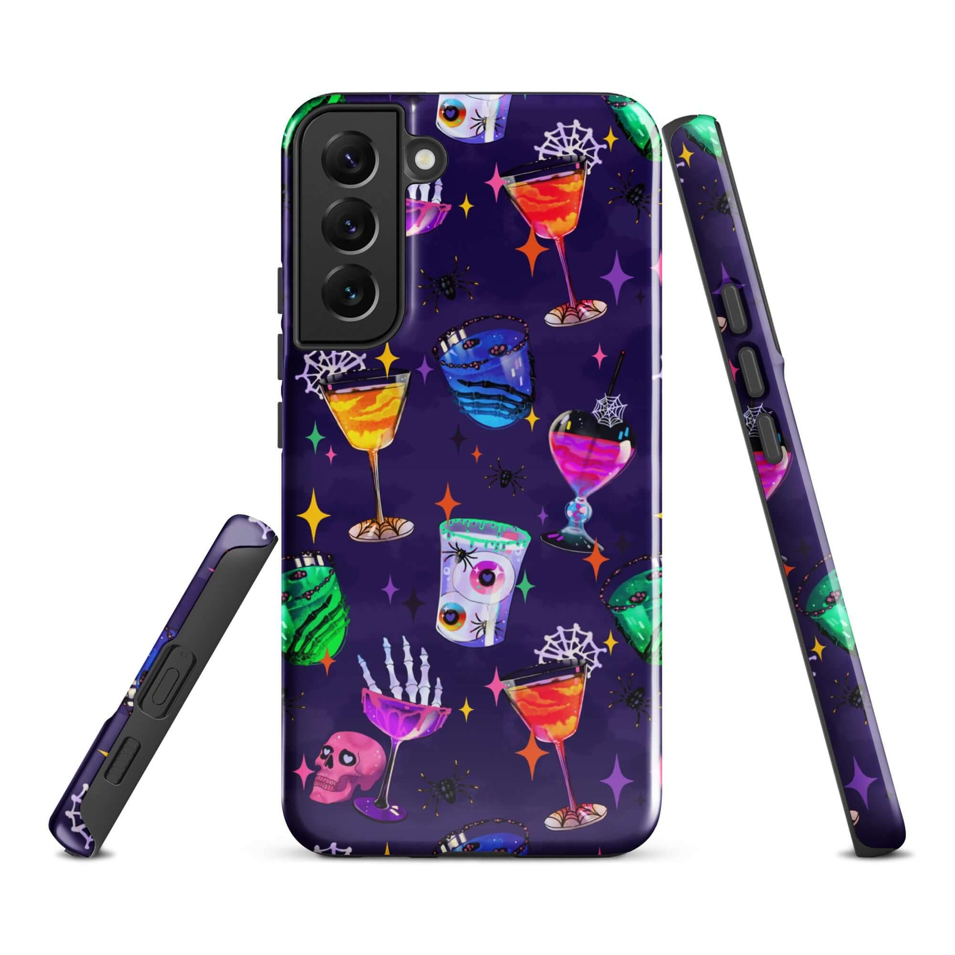 Vibrant Monster Party Samsung® Tough Case featuring playful drink and skull designs for stylish phone protection.