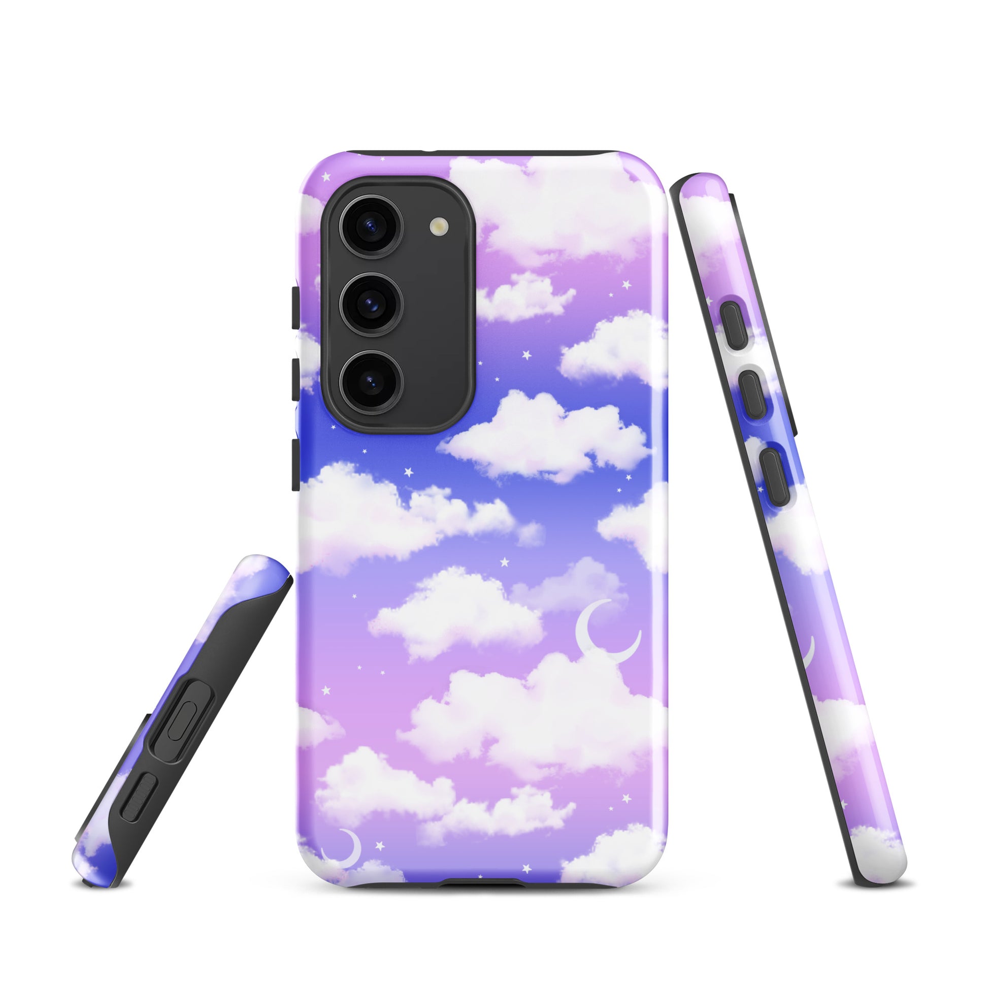 Stylish Cloudy Sky Samsung® Tough Case featuring a protective dual-layer design for ultimate phone safety and impact resistance.