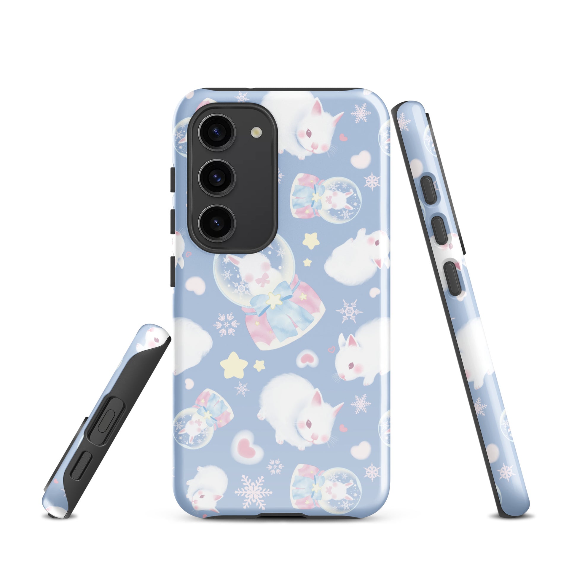 Snow Bunny Samsung® Tough Case features a cute bunny design, offering stylish protection for your Galaxy S23.
