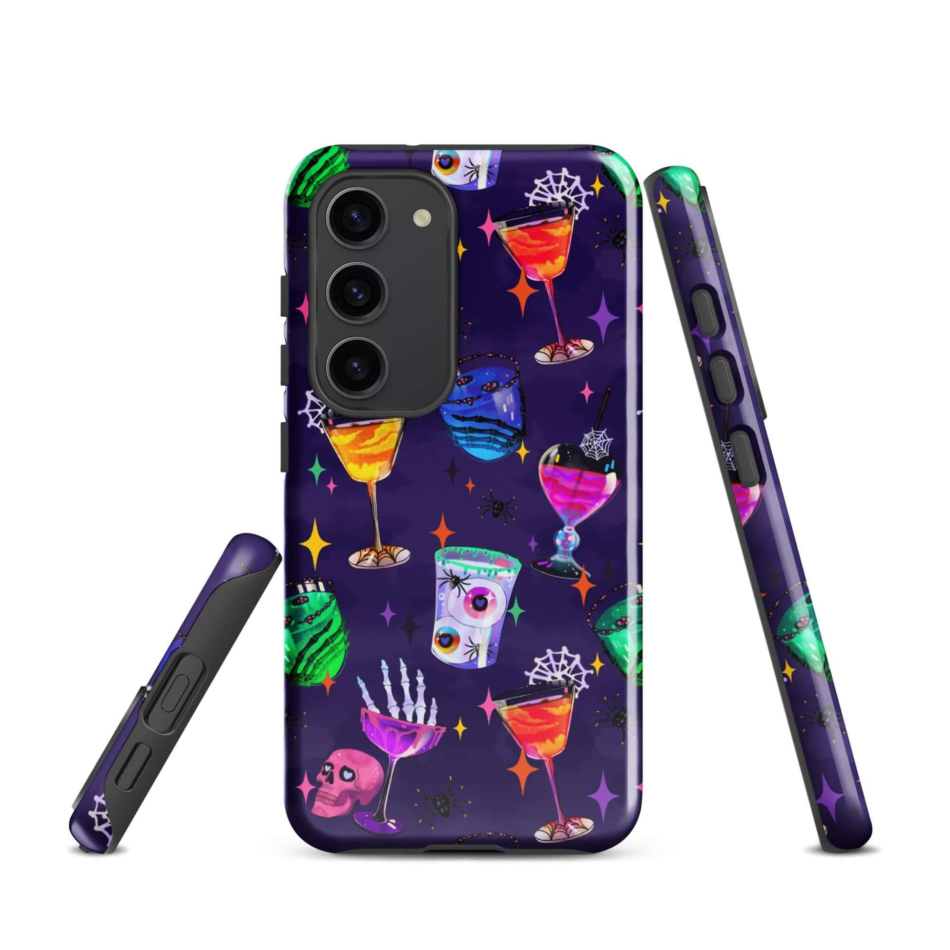 Colorful Monster Party Samsung® Tough Case featuring fun drink illustrations, perfect for style and protection.
