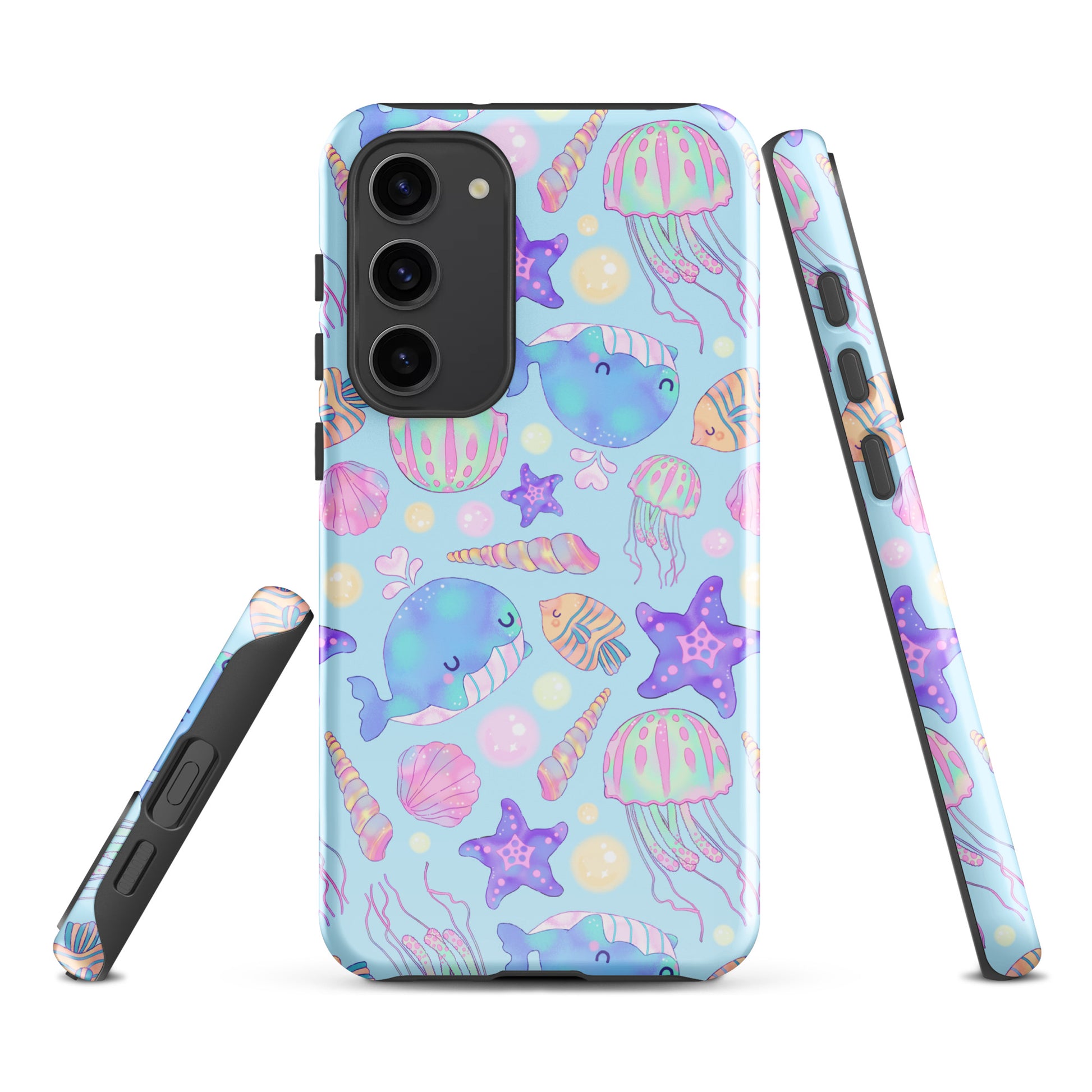 Stylish Under the Sea Samsung® Tough Case features vibrant marine life designs for ultimate phone protection.