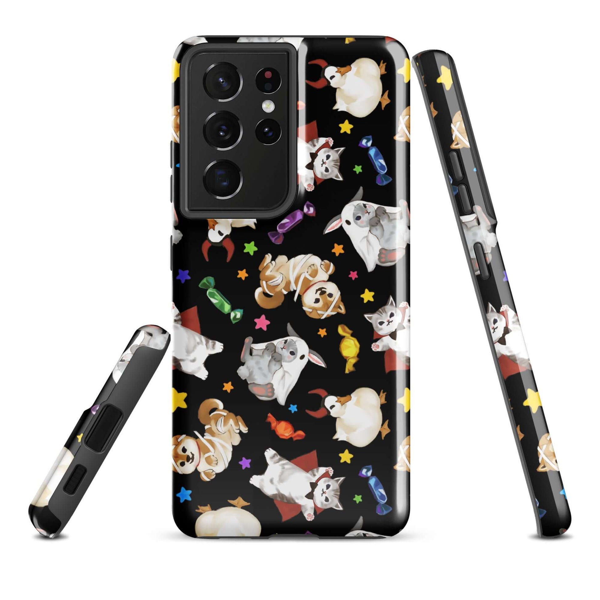 Stylish Trick or Treaters Samsung® Tough Case featuring playful designs for ultimate phone protection and durability.