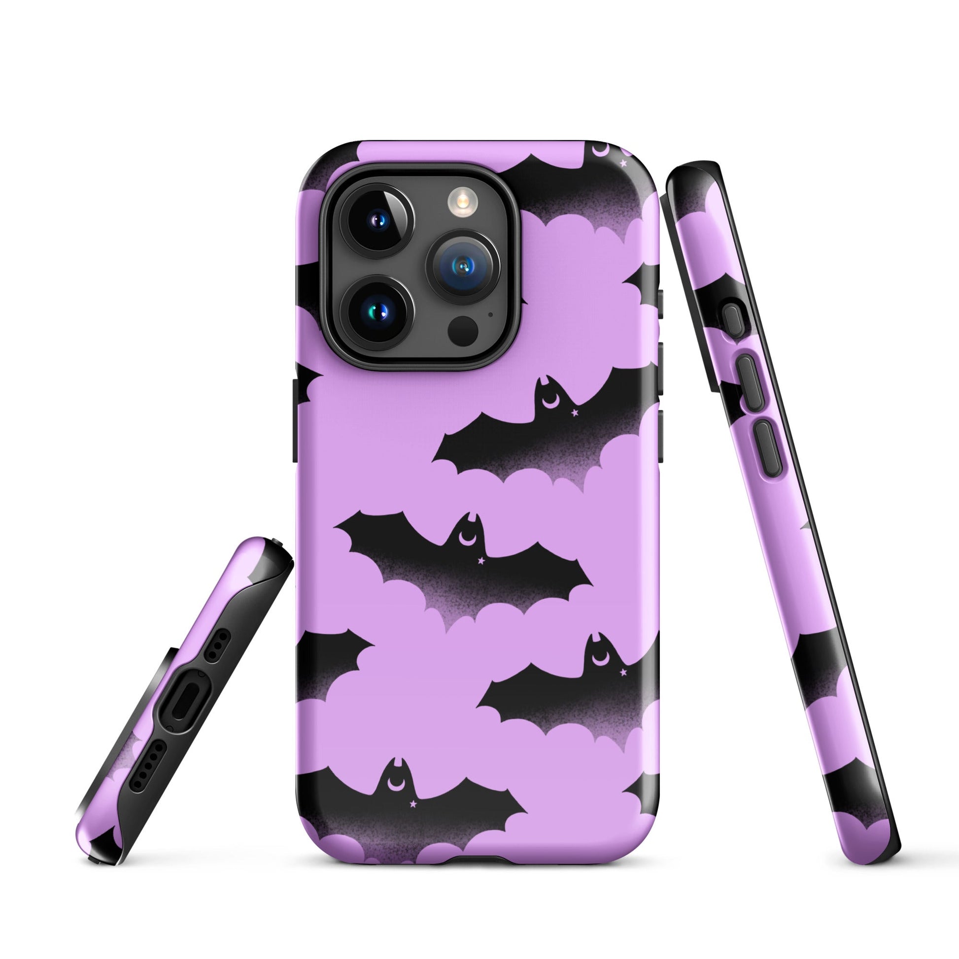 Stylish Aensland iPhone® Tough Case with bat design offers durable protection and maximum impact absorption.