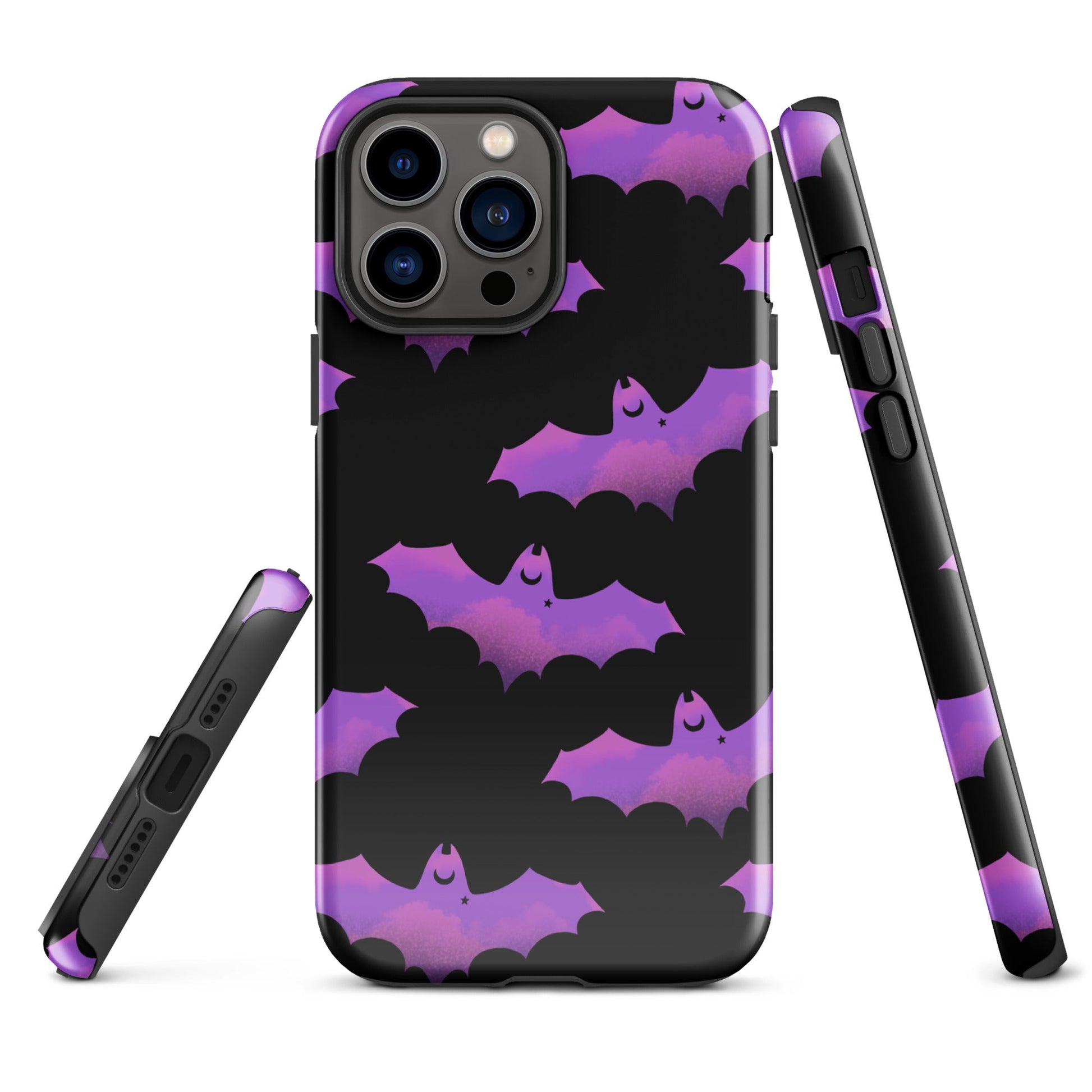 Aensland iPhone® Tough Case featuring a stylish bat design, offering durable protection for your device.