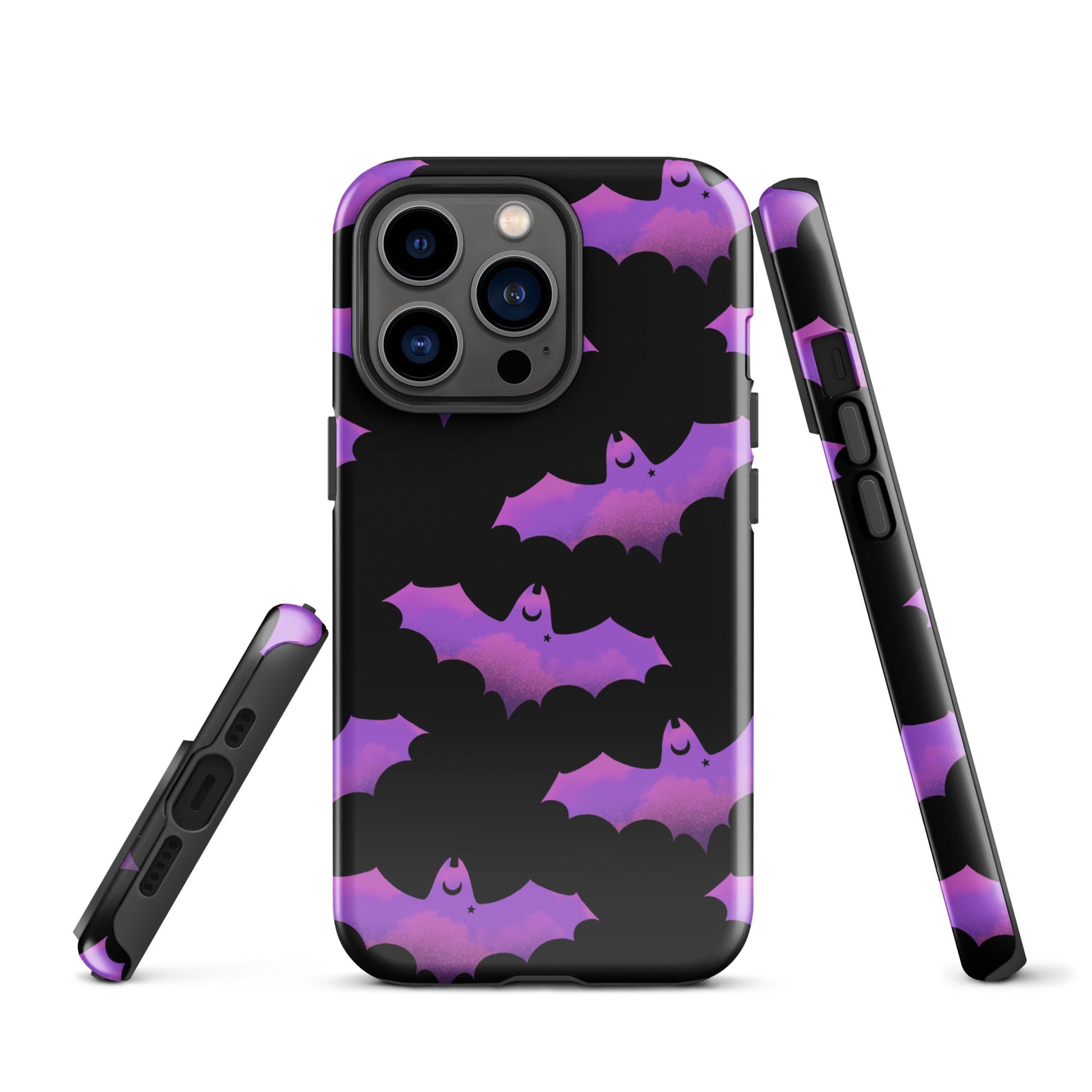 Aensland iPhone® Tough Case featuring a stylish bat design, combining durability with fashionable protection.