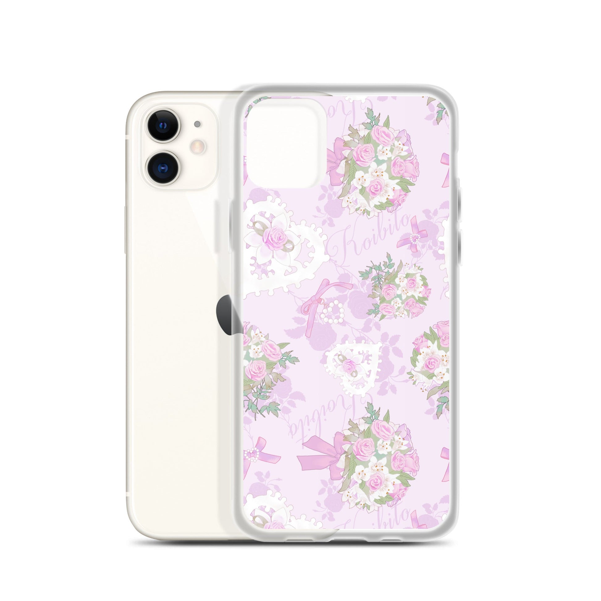 Sleek Anniversary iPhone® Clear Case features a floral design, ensuring protection against scratches and dust.