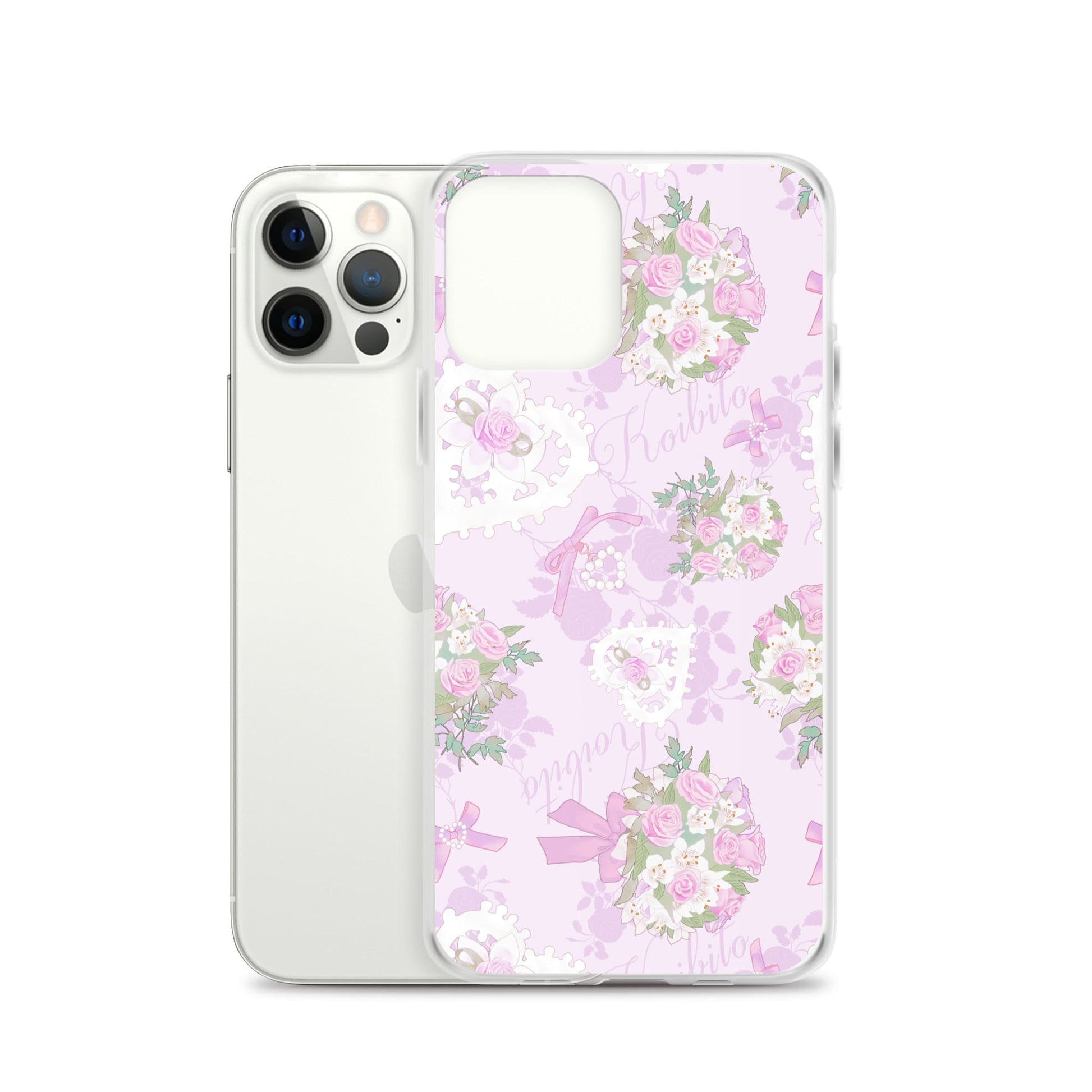 Stylish Anniversary iPhone® Clear Case featuring a floral design, offering essential protection and easy access.