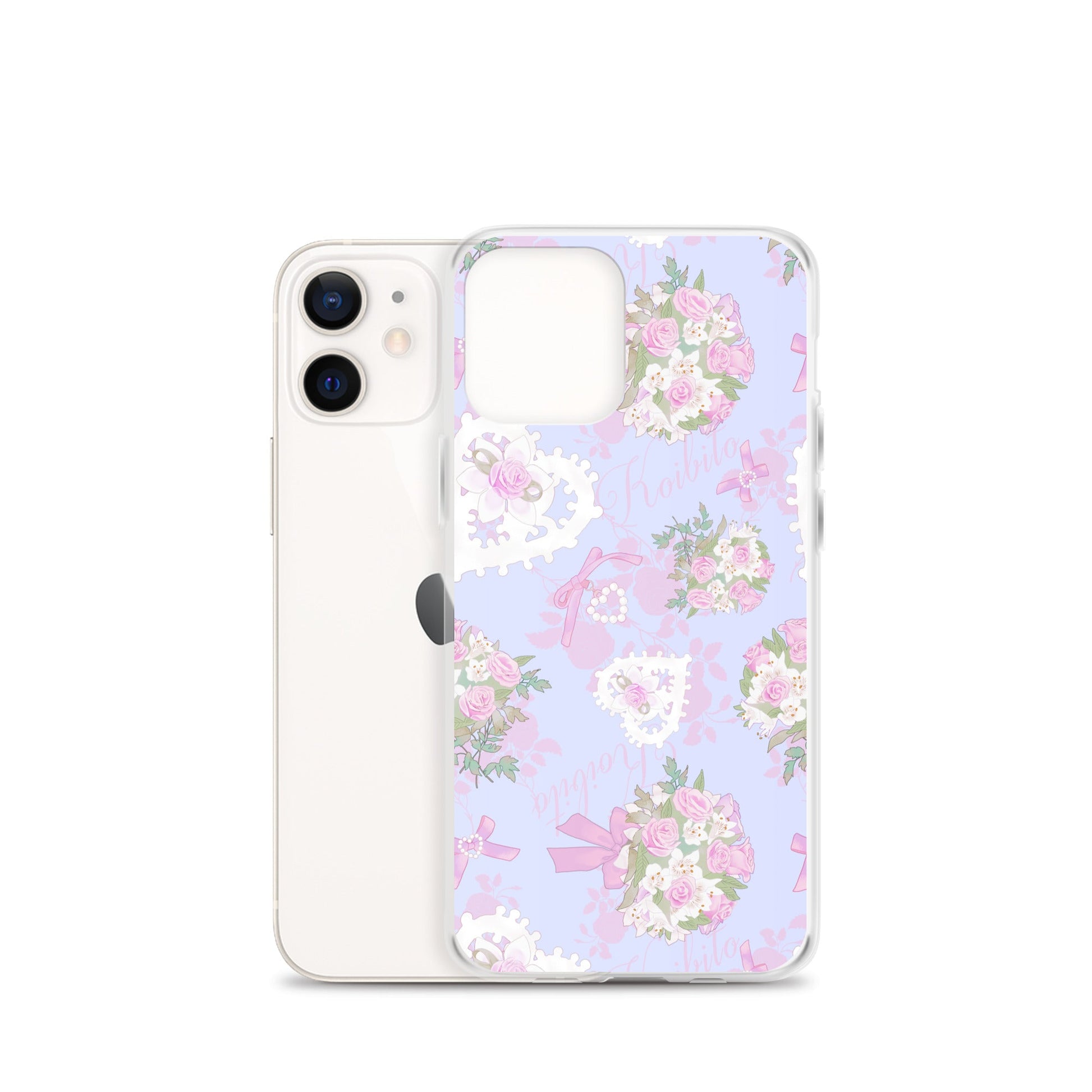 Stylish Anniversary iPhone® Clear Case with floral design, offering solid protection from scratches and dirt.