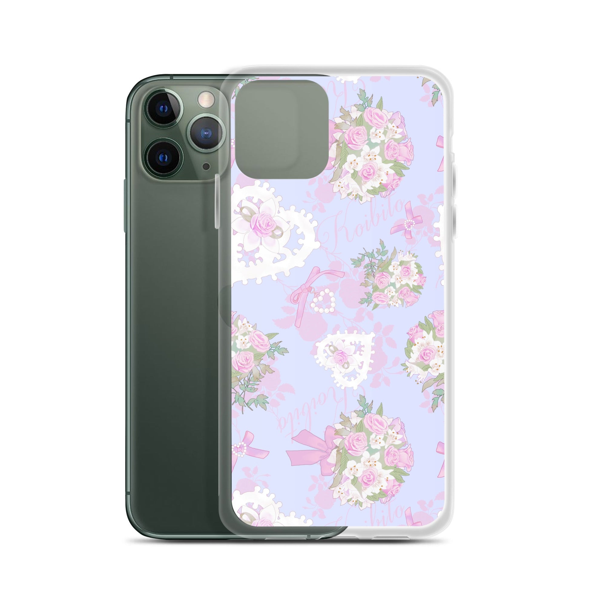 Sleek Anniversary iPhone® Clear Case featuring floral design, protecting against scratches and dirt. Perfect for style!
