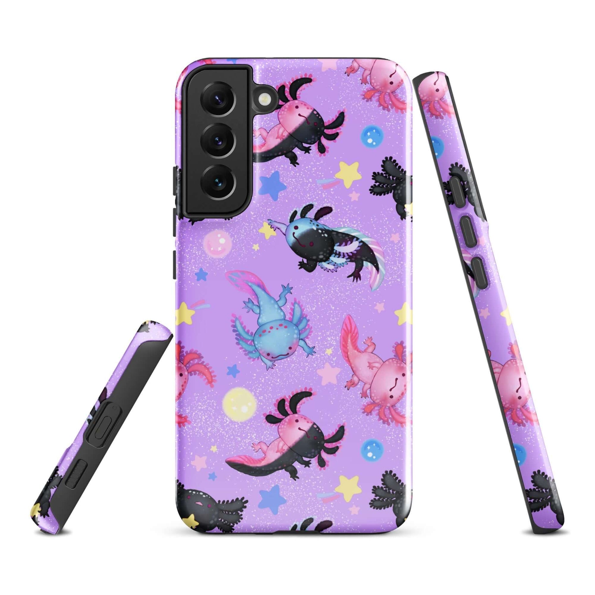 Colorful Axolotl Samsung® Tough Case features a sleek design, providing durable protection for your phone.
