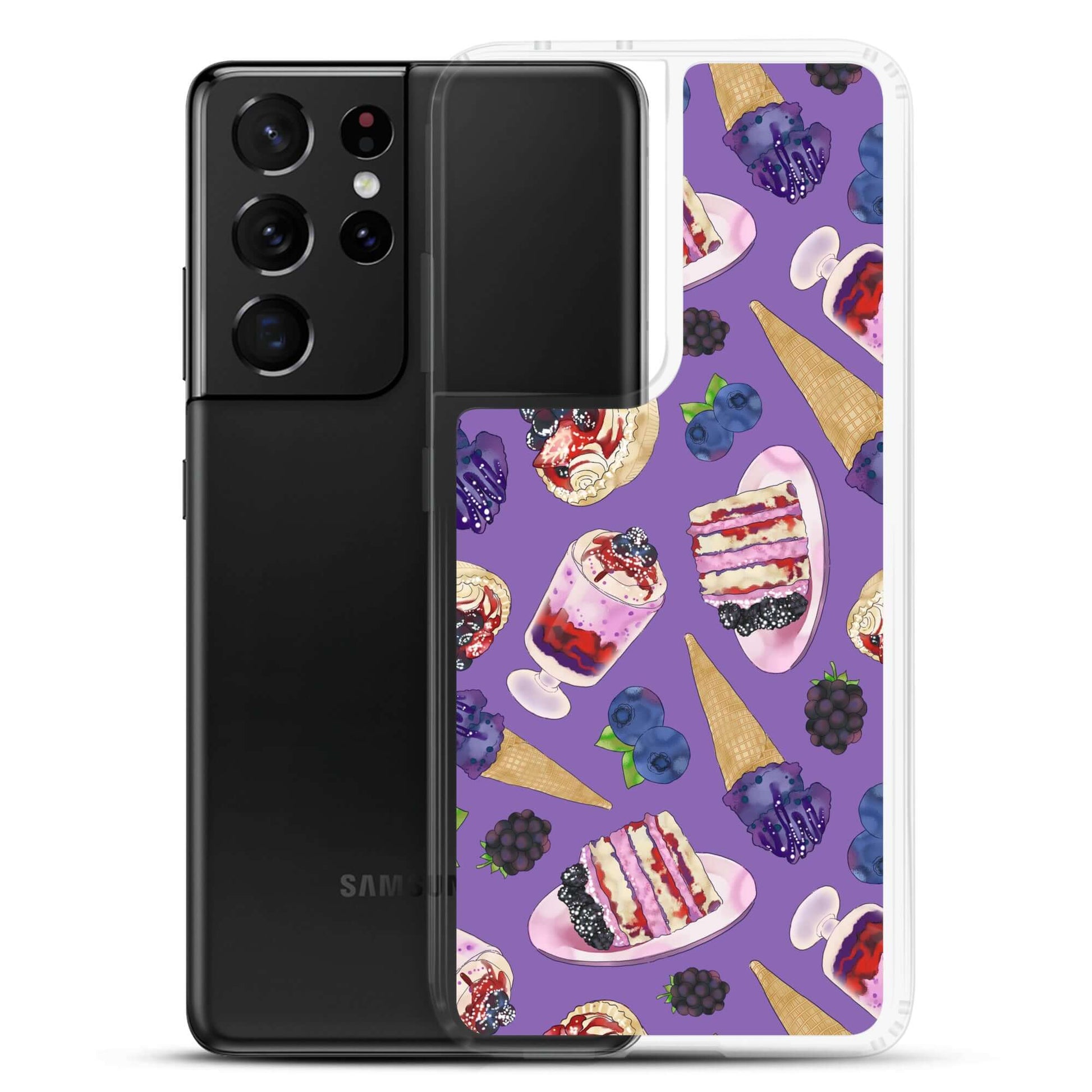 Protect your phone with the Berry Samsung® Clear Case, featuring a fun dessert design perfect for summer.