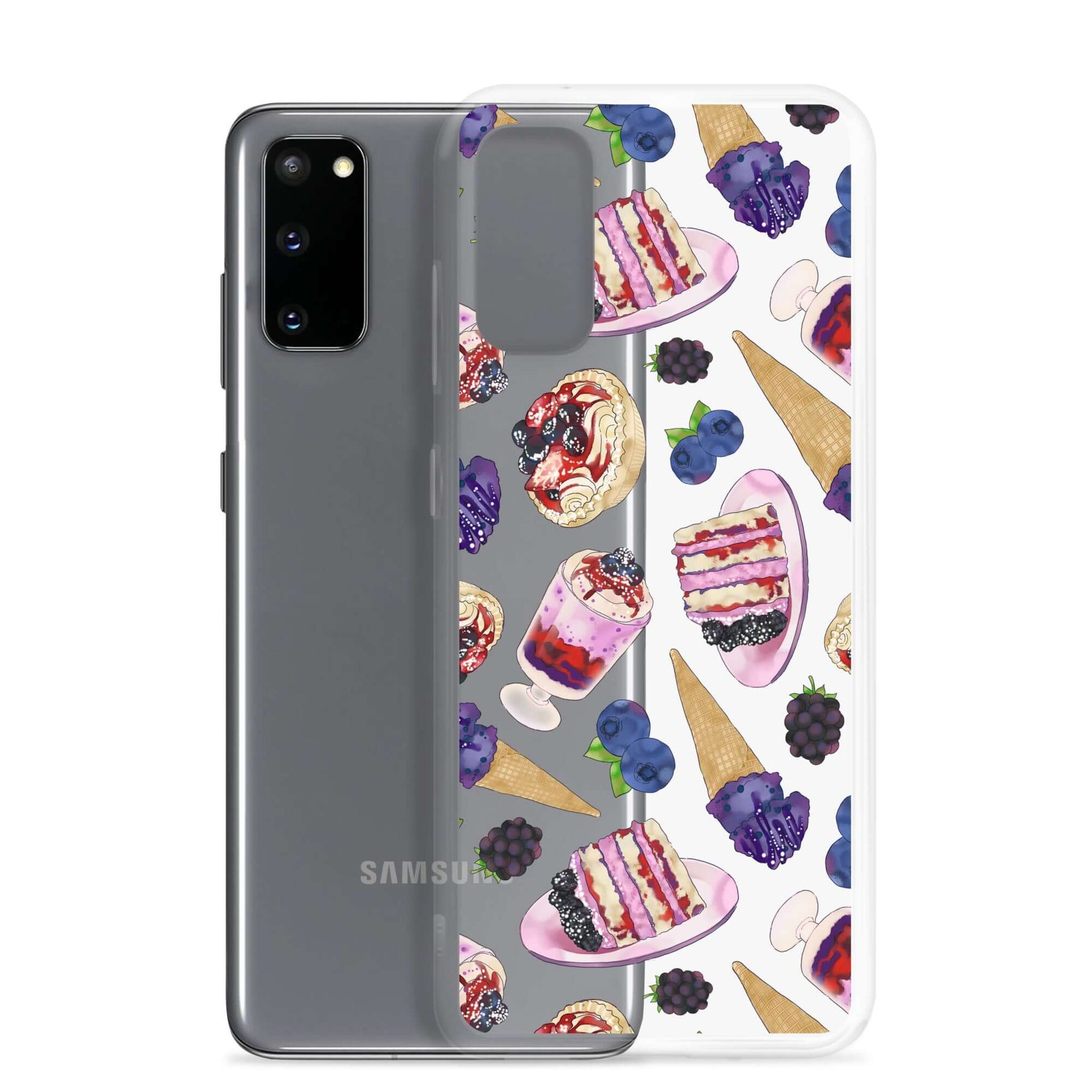 Protect your Samsung with the Berry Samsung® Clear Case, featuring a fun dessert design for a sweet summer look.