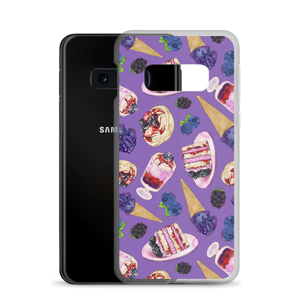 Protect your phone stylishly with the Berry Samsung® Clear Case, featuring a fun dessert design. Perfect for summer!