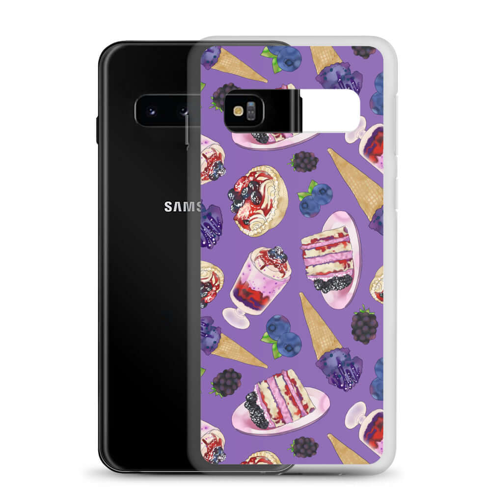 Berry Samsung® Clear Case features a fun dessert design, protecting your phone while adding style this summer.